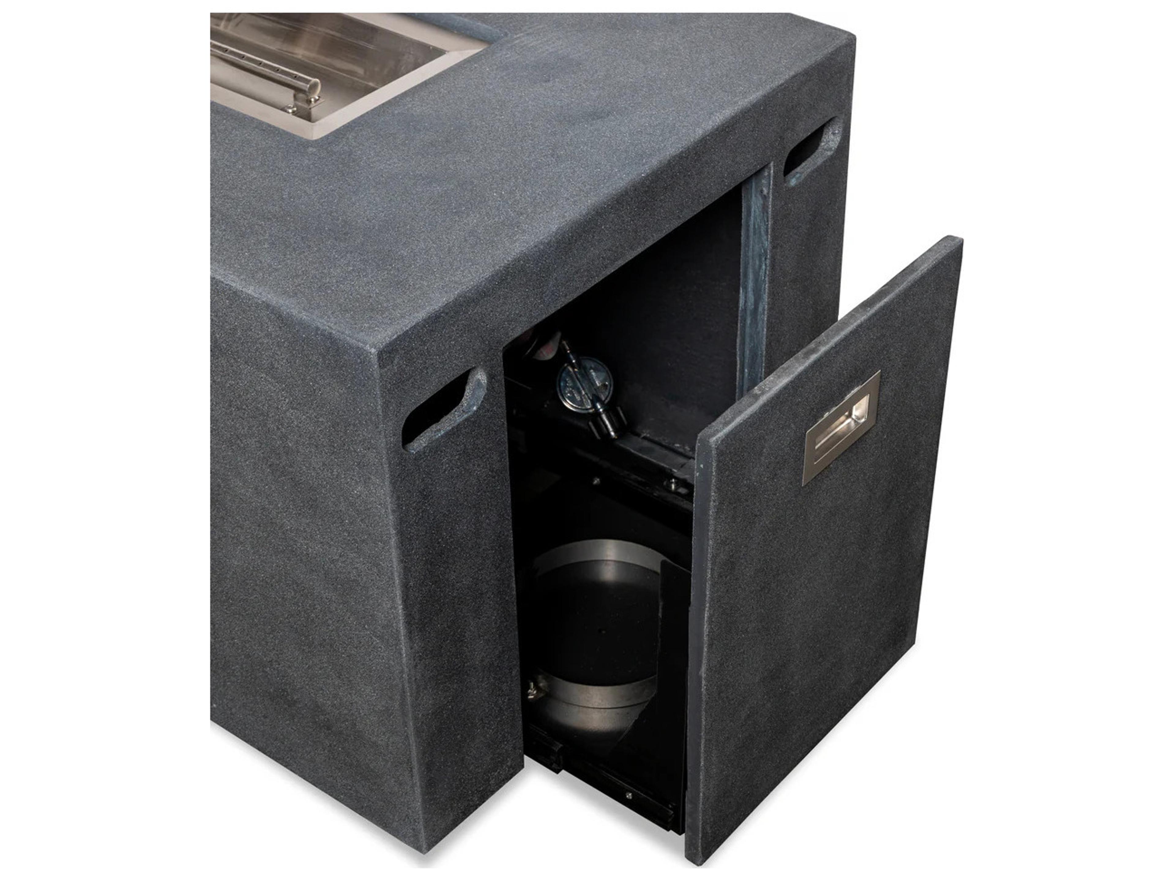 Harmonia Living Beton 55" Rectangular Hidden Propane Gas Fire Pit