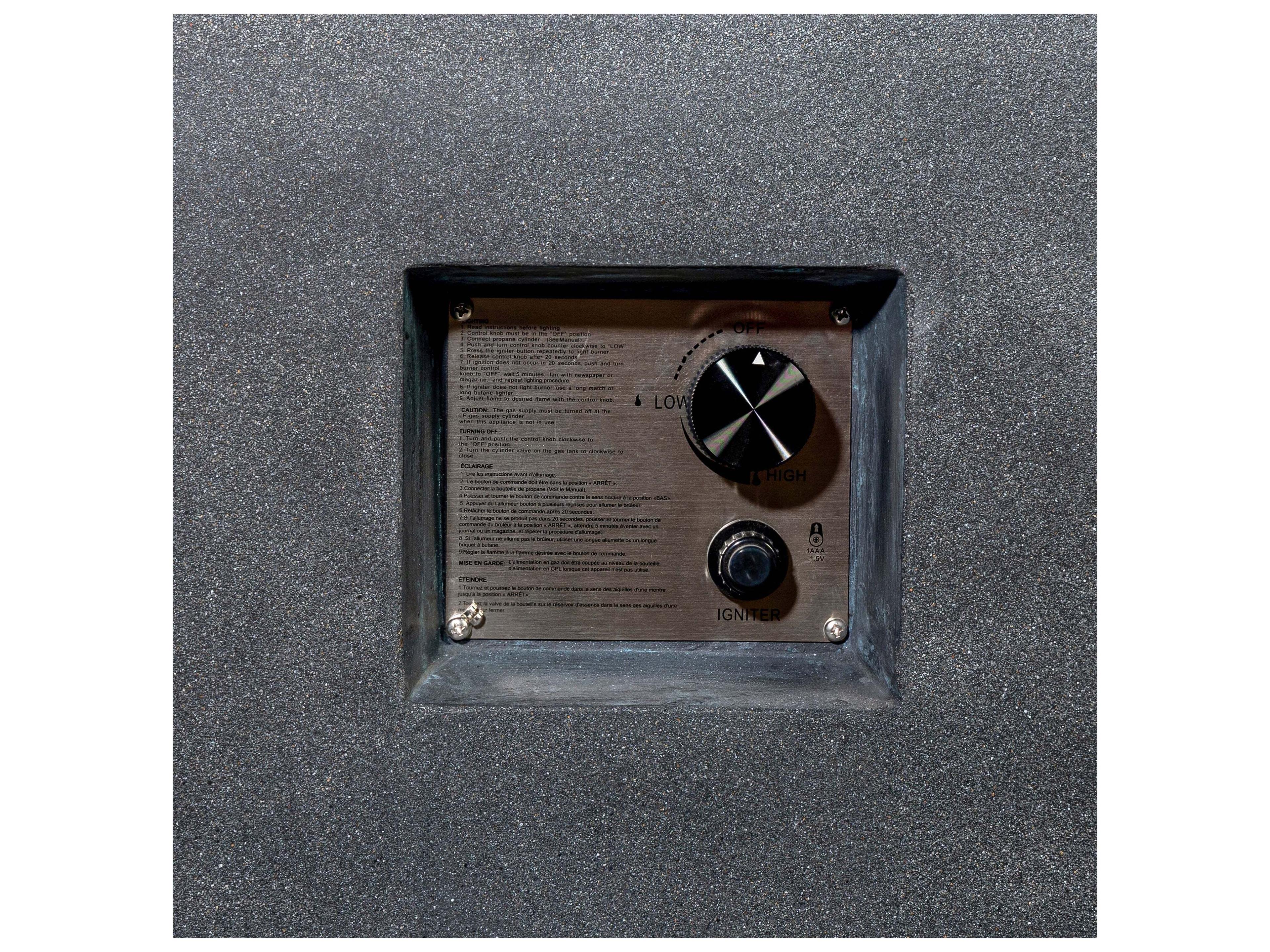 Harmonia Living Beton 55" Rectangular Hidden Propane Gas Fire Pit