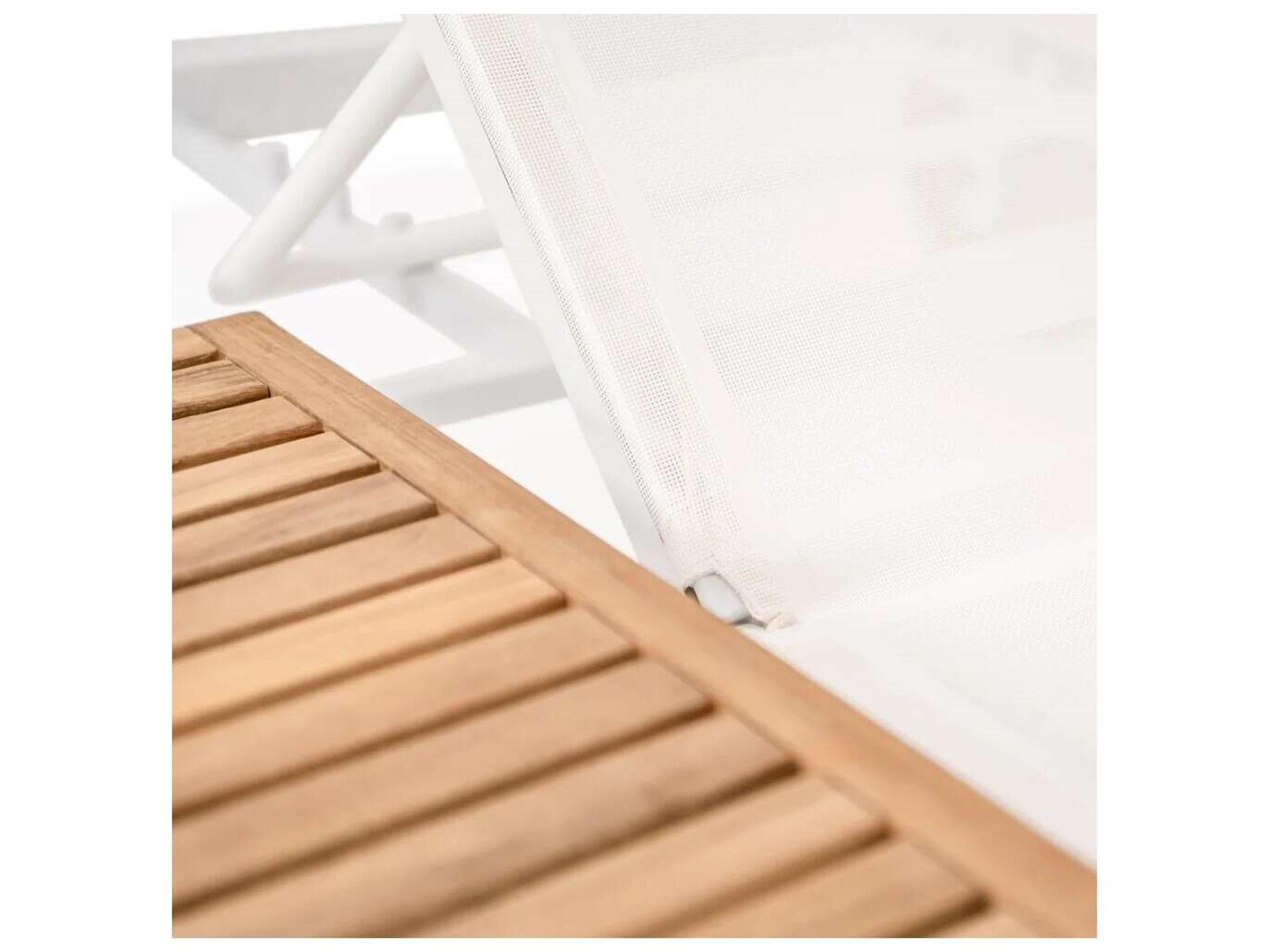 Harmonia Living Campo Sling Chaise Lounge in White