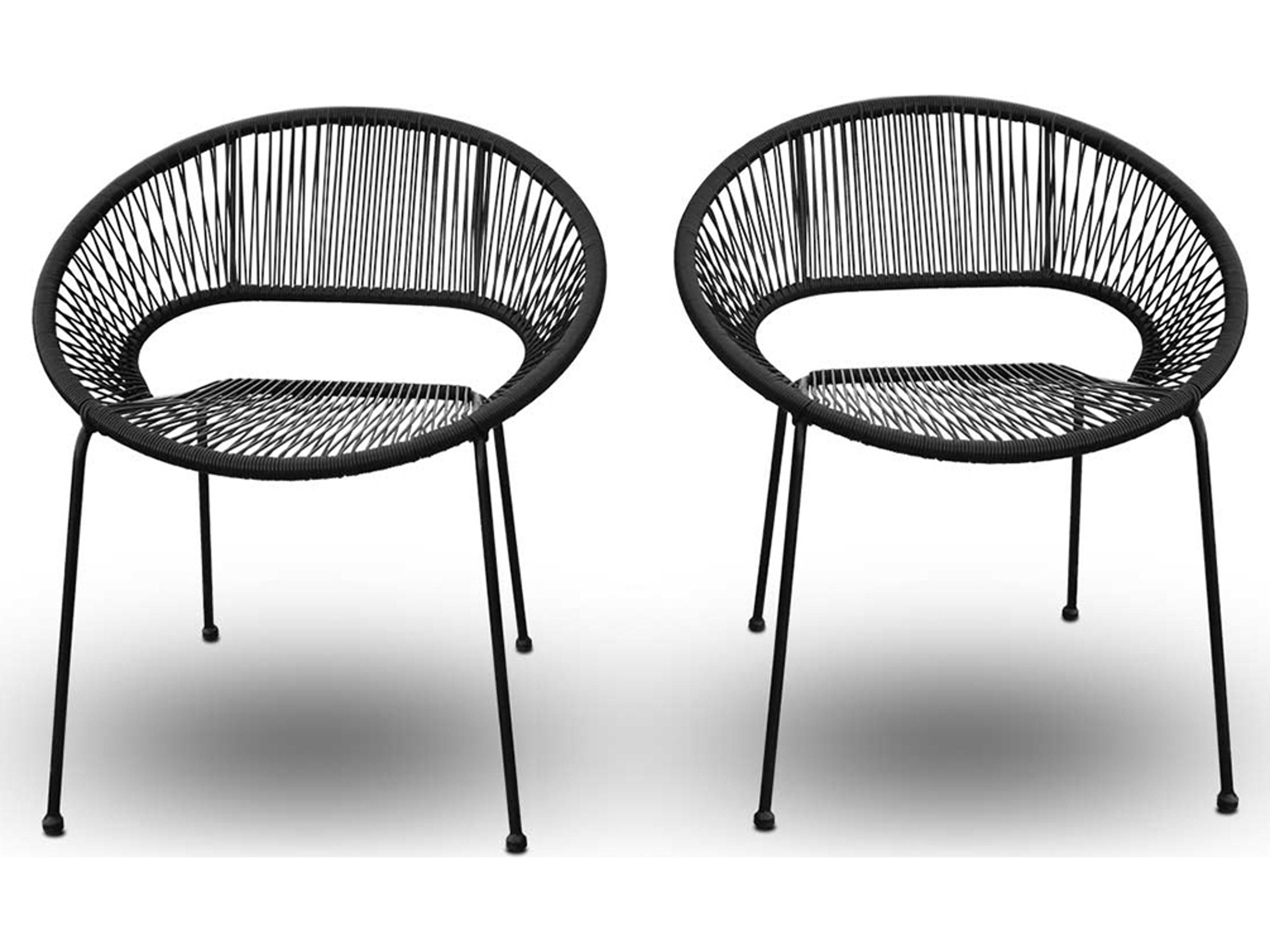 Harmonia Living Closeouts Acapulco Steel Woven Strap Outdoor Patio Dining Arm Chair