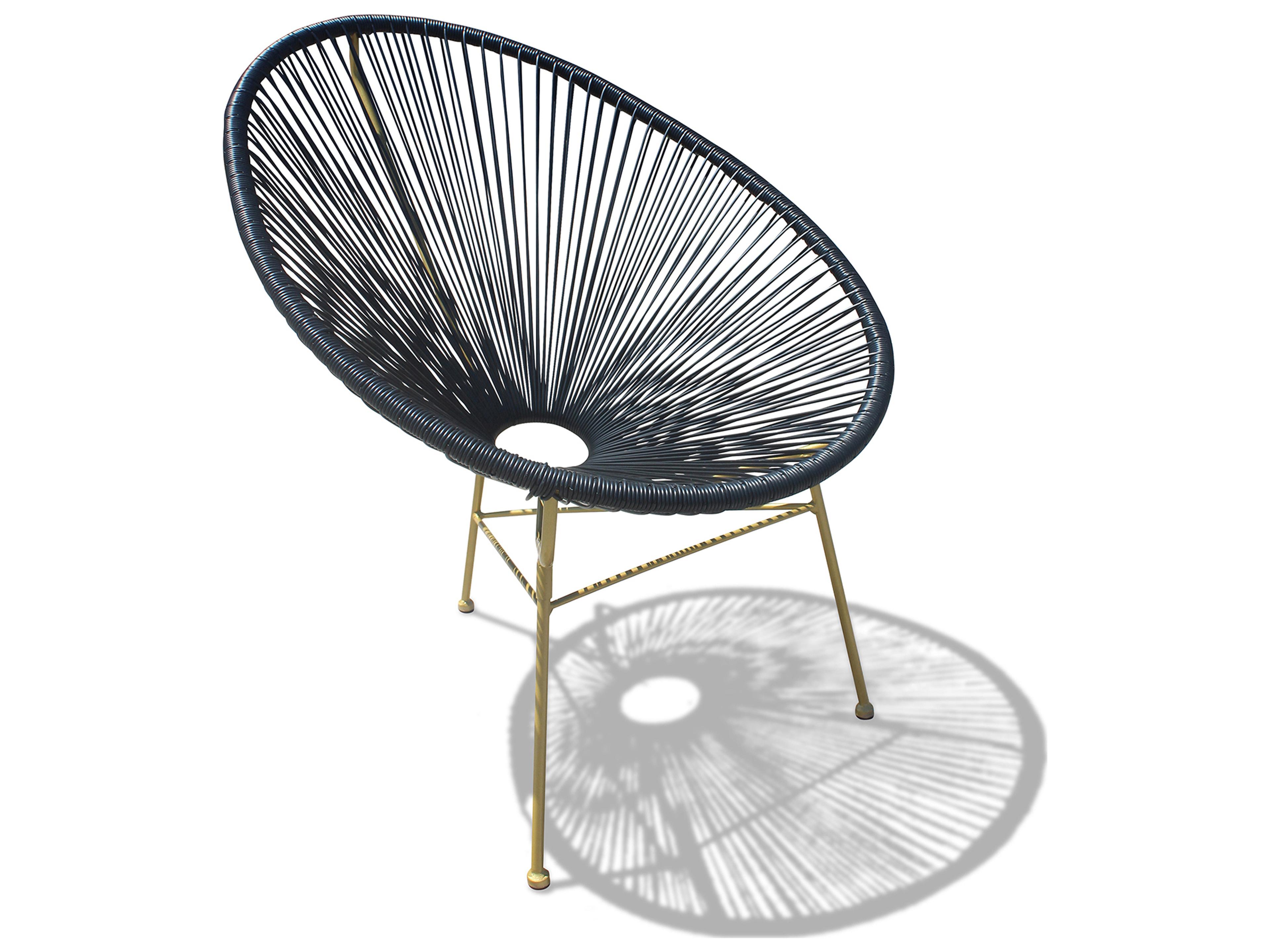 Harmonia Living Closeouts Acapulco Steel Woven Strap Patio Lounge Chair