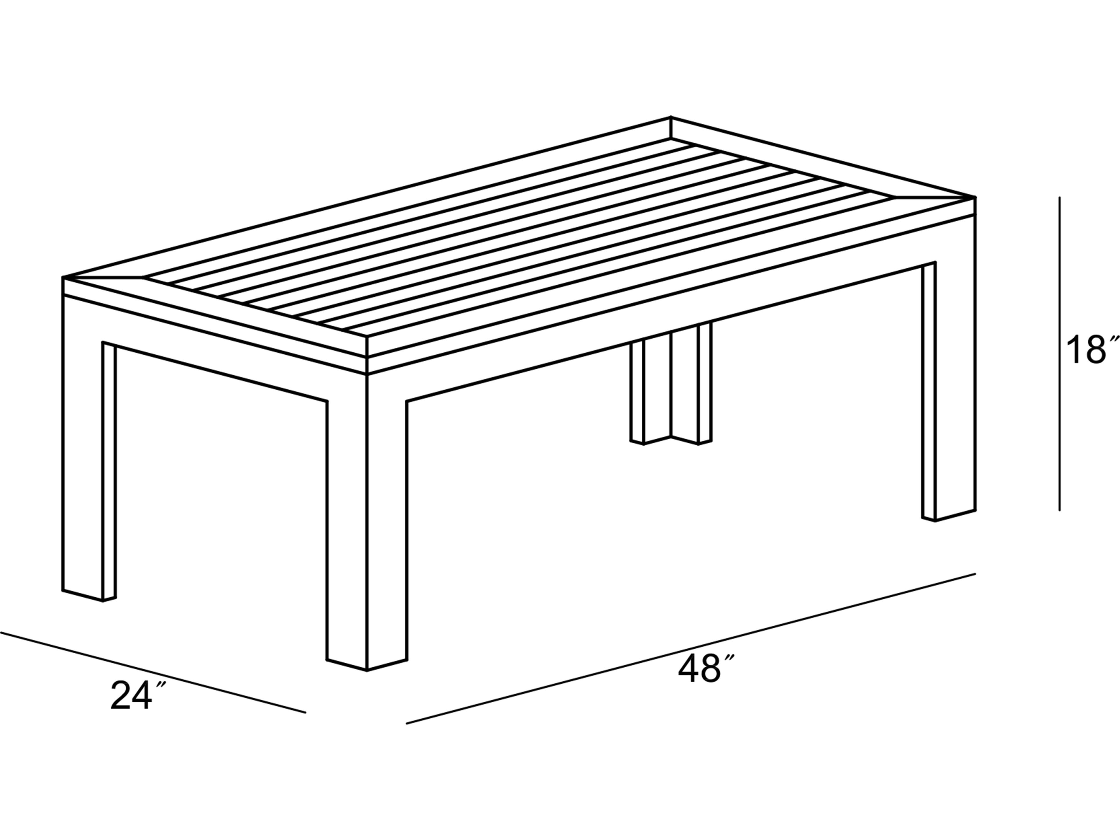 Harmonia Living Ando Teak Rectangular Coffee table