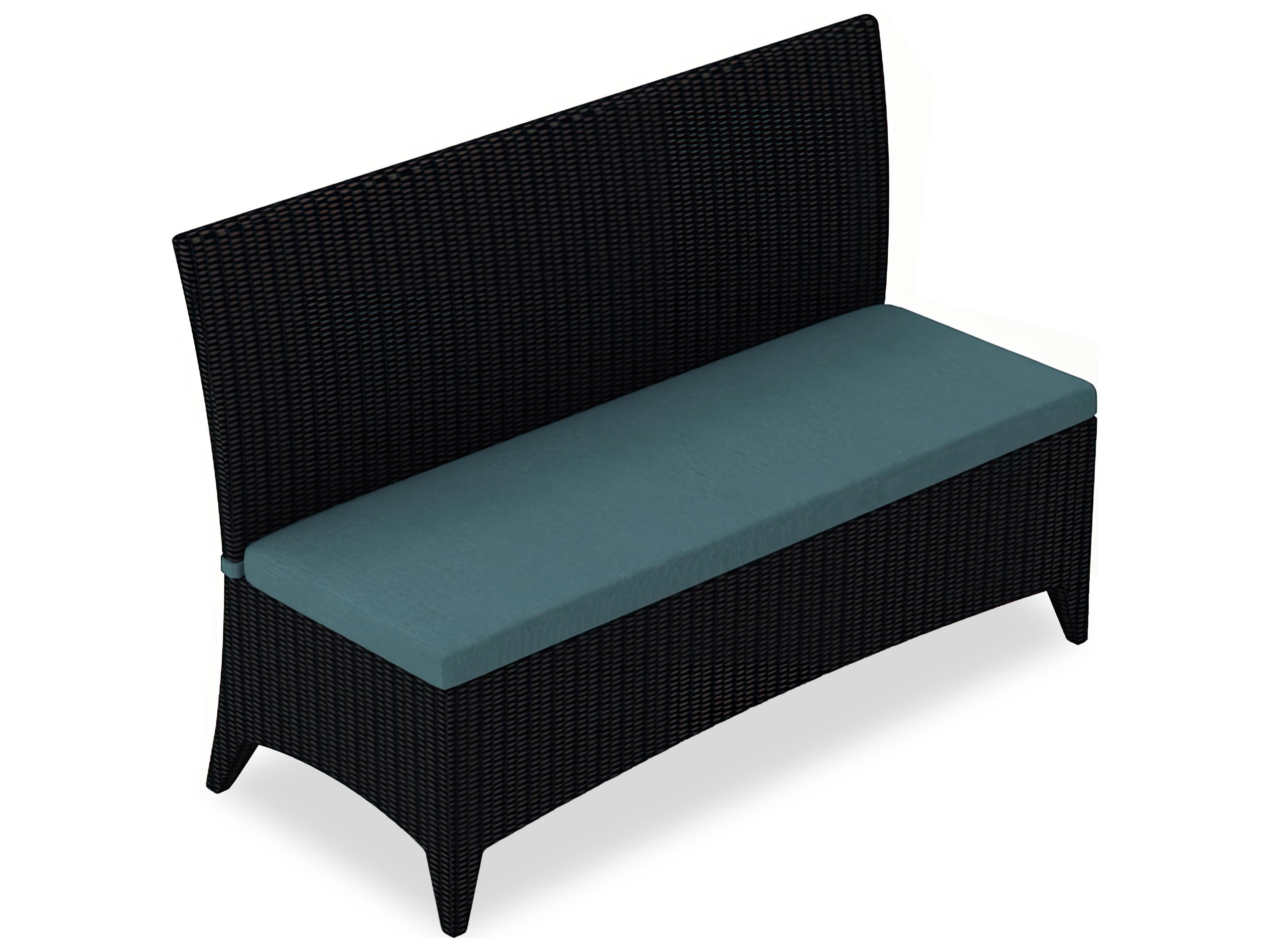 Harmonia Living Arbor Wicker 3-Seater Dining Patio Bench