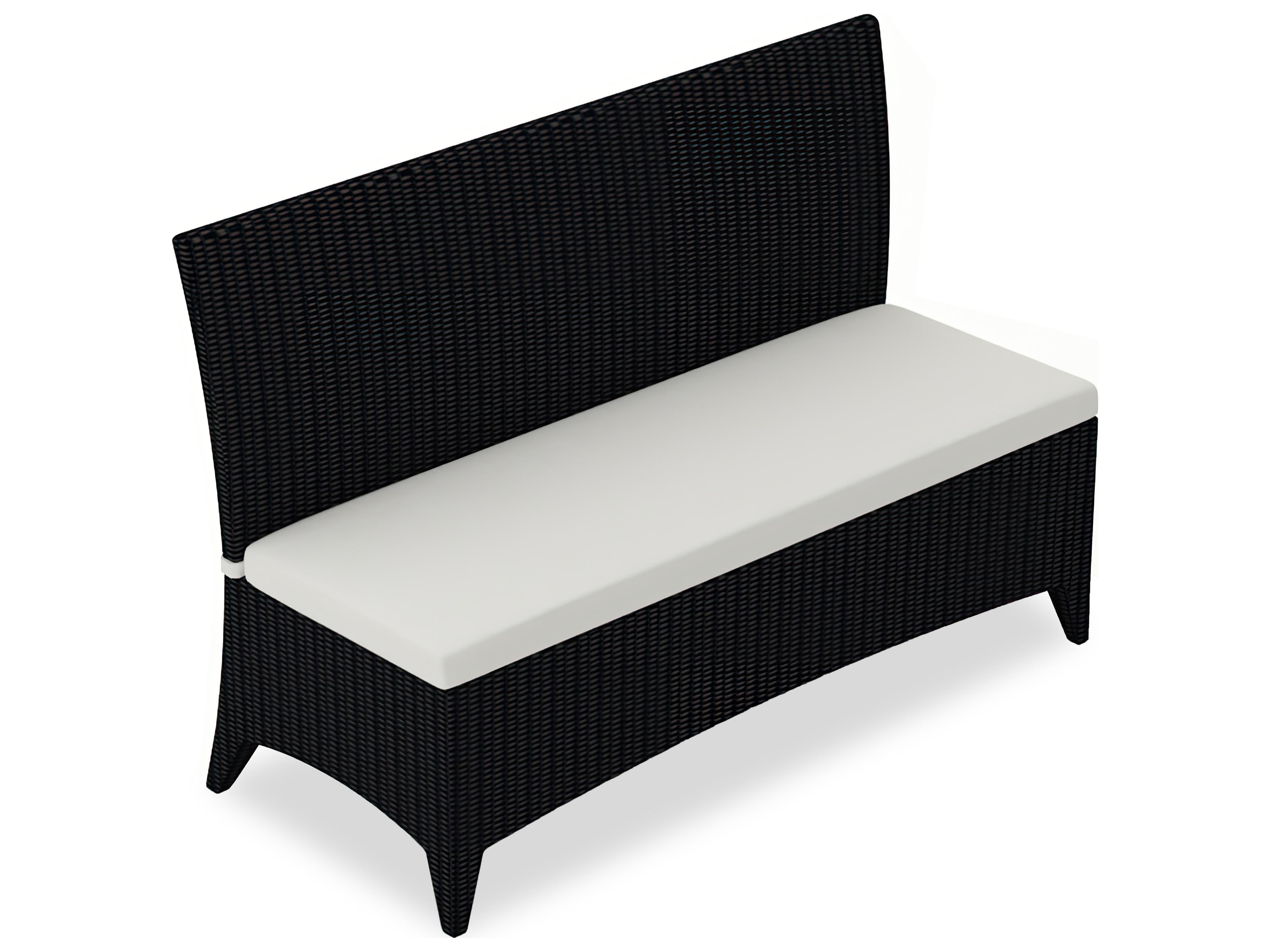 Harmonia Living Arbor Wicker 3-Seater Dining Patio Bench