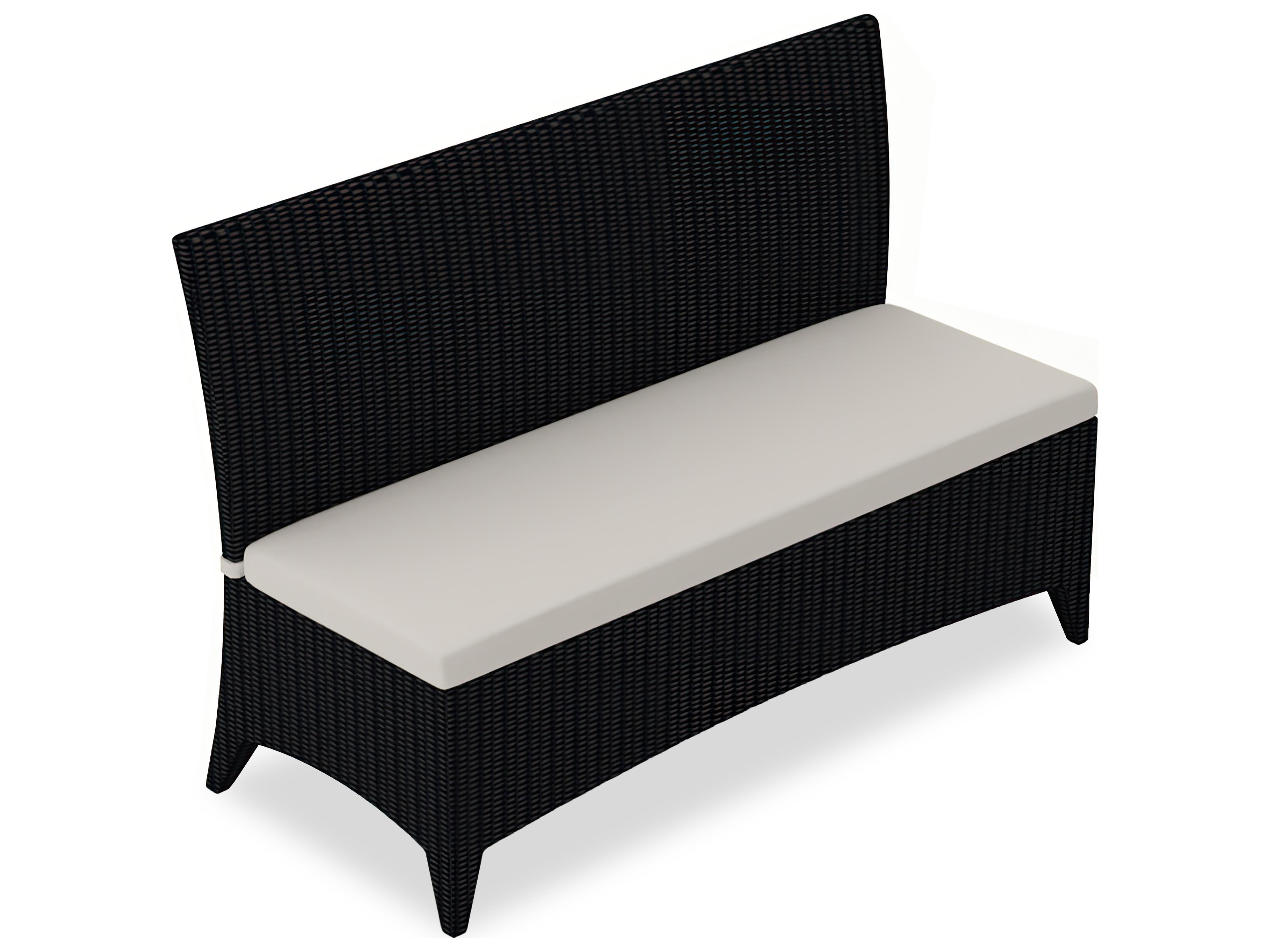 Harmonia Living Arbor Wicker 3-Seater Dining Patio Bench