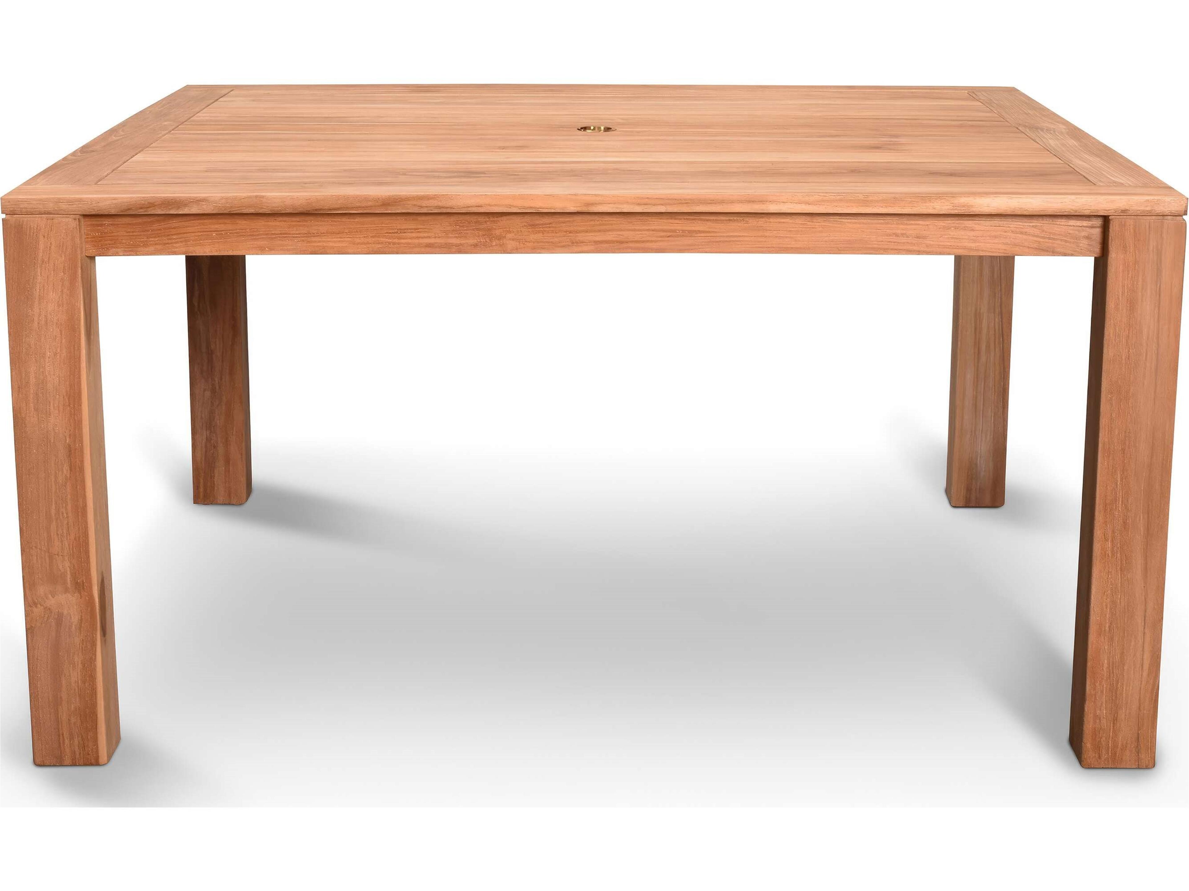 Classic Teak Square Dining table with Umbrella Hole