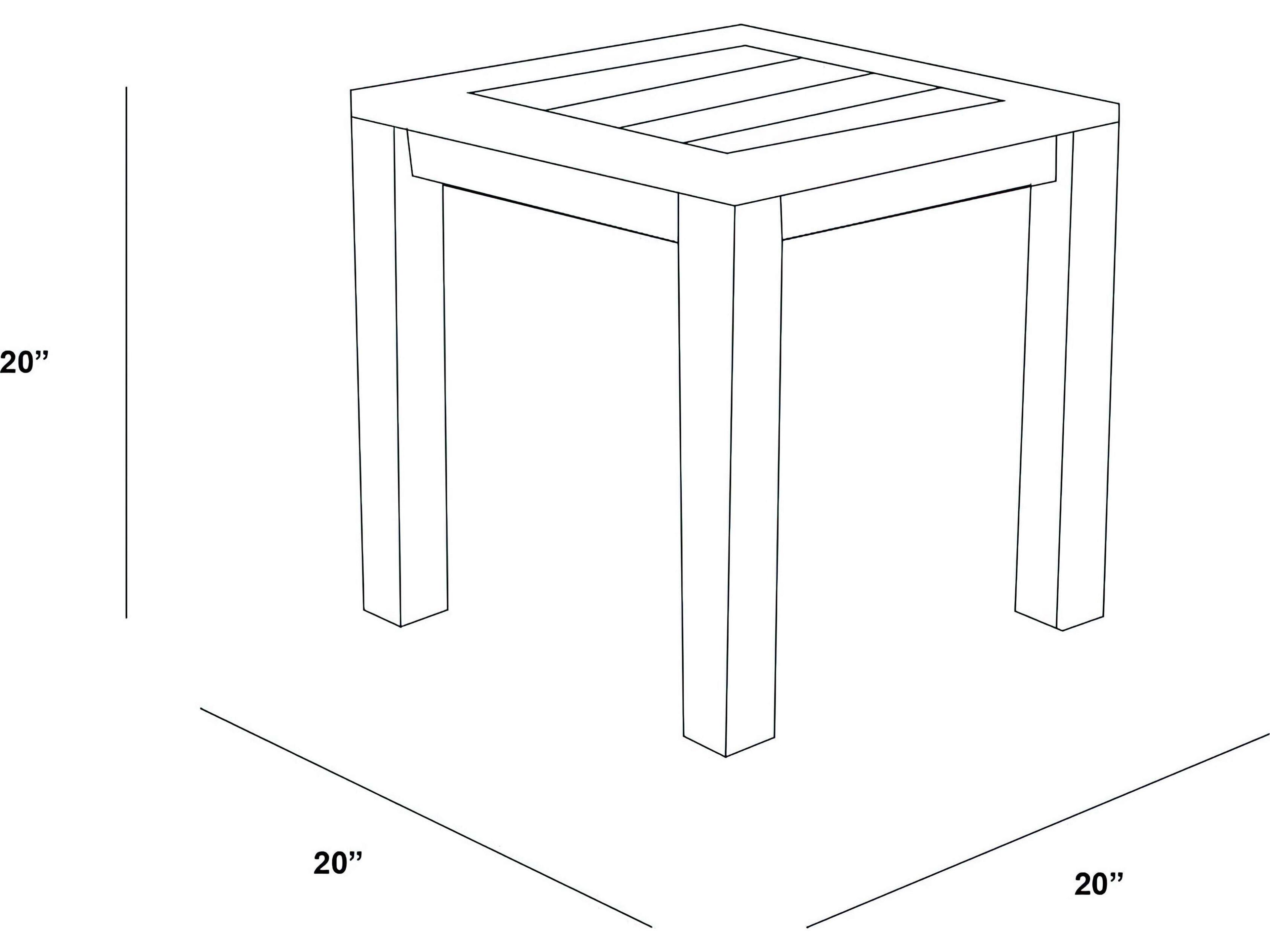 Harmonia Living Classic Teak Square End table