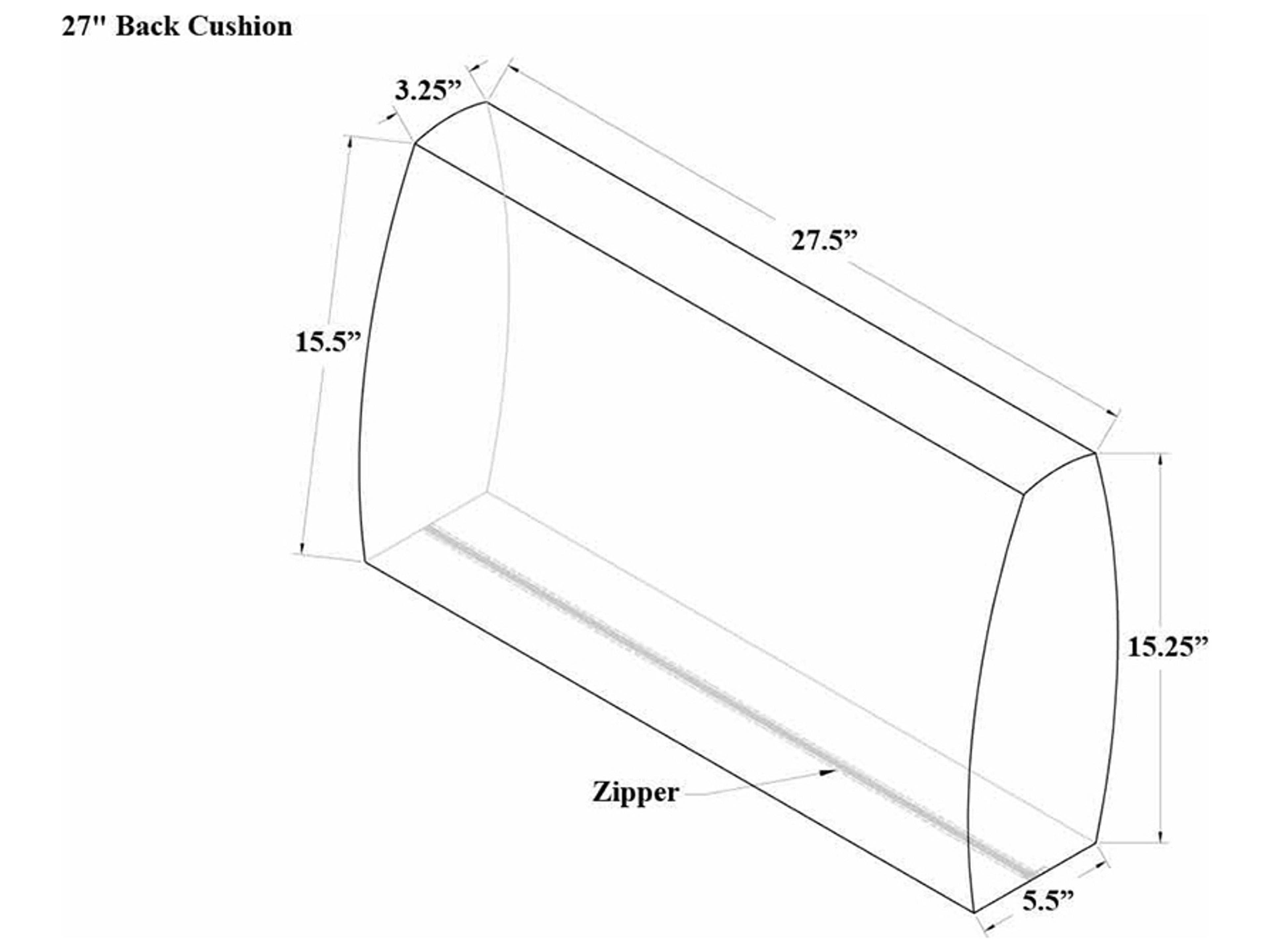 Harmonia Living 27'' Single Seat Back Cushion