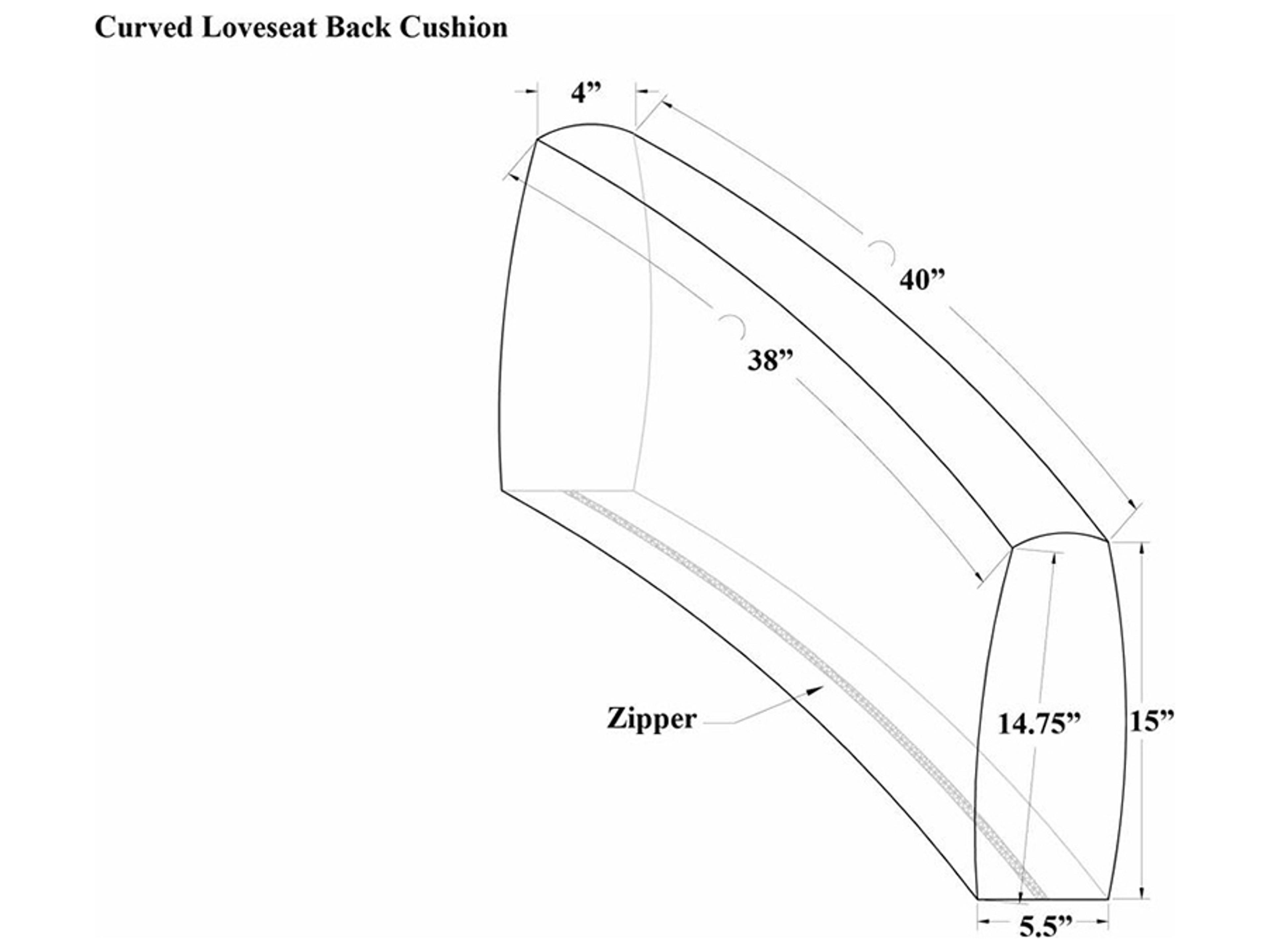Harmonia Living Curve Loveseat Cushion