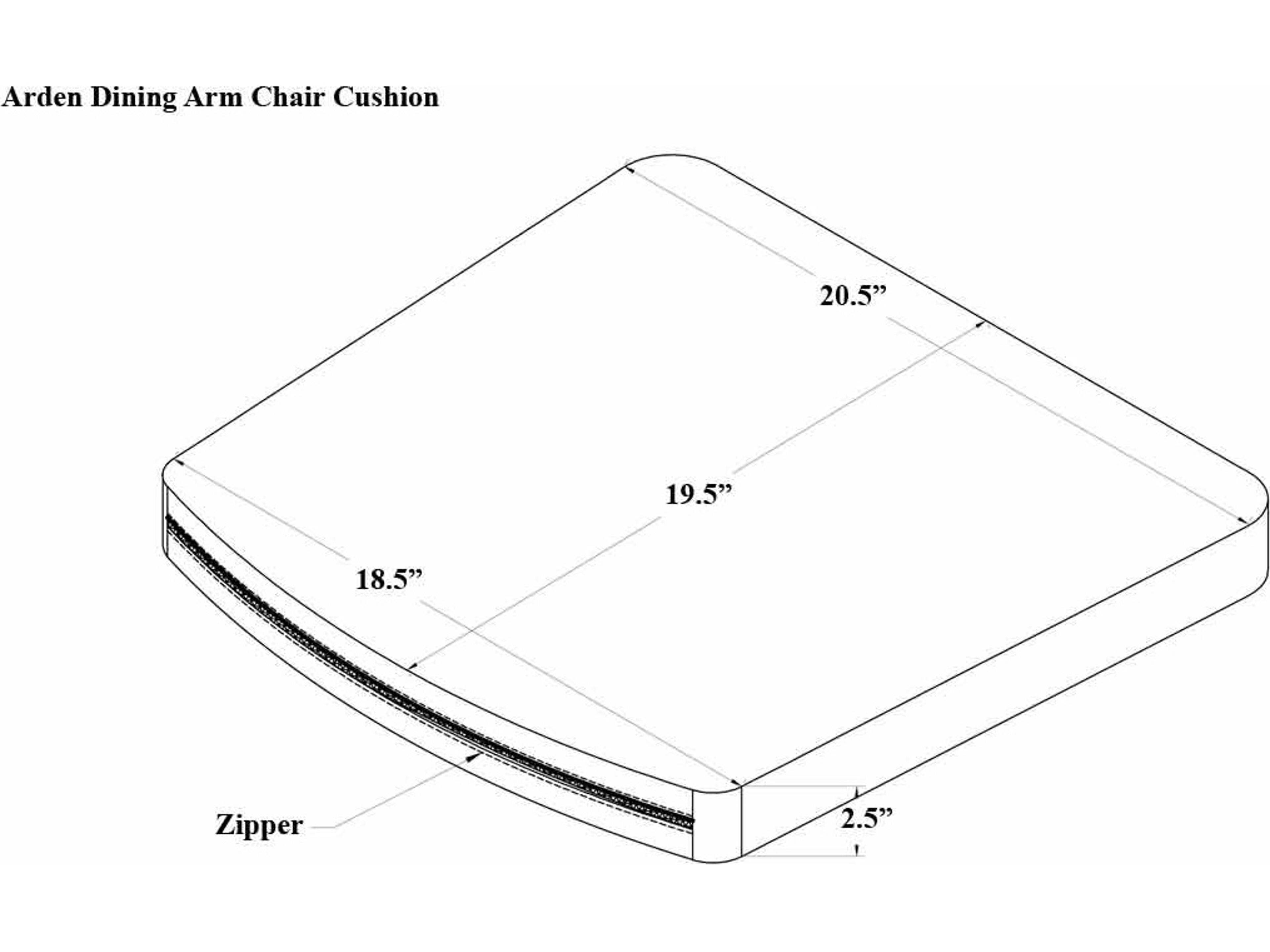 Harmonia Living Arden/Dune Dining Arm Chair Cushion