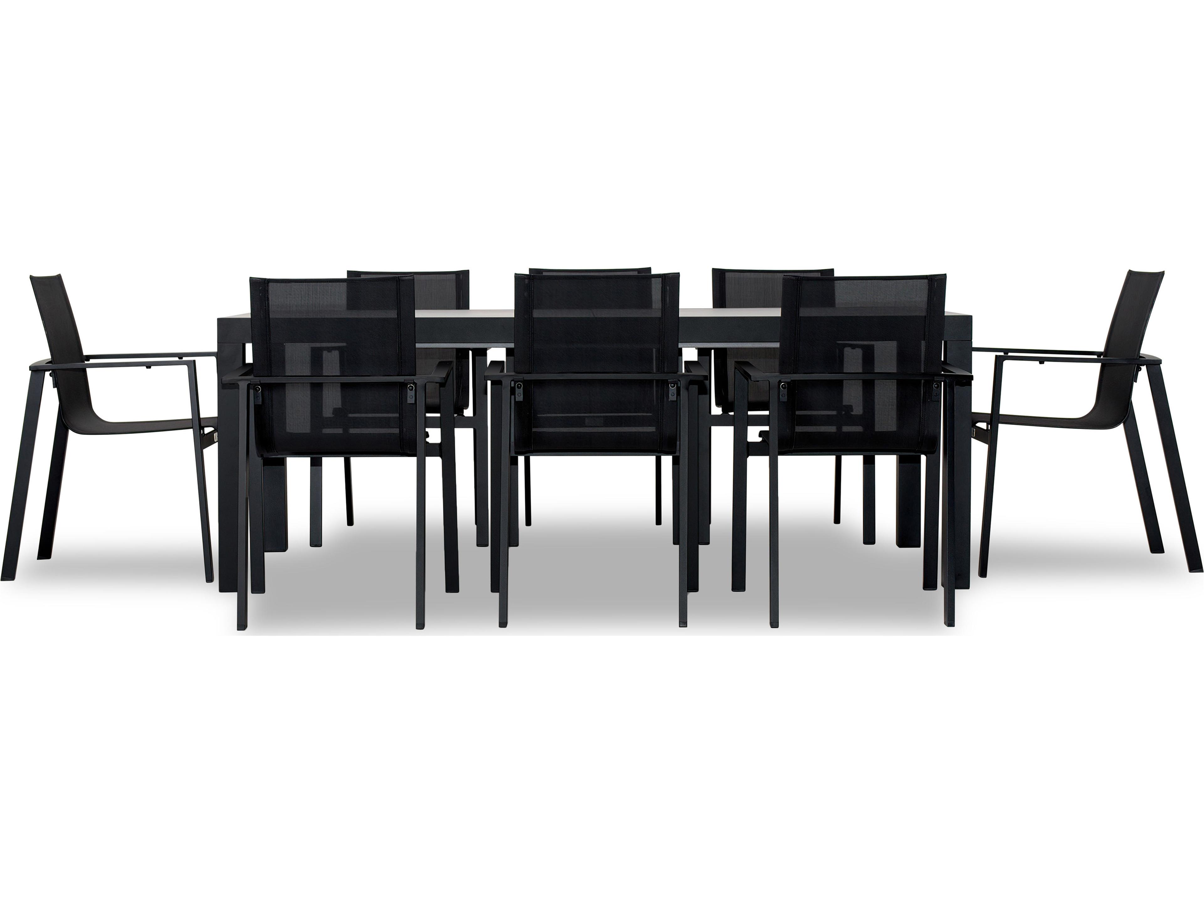 Harmonia Living Lift Aluminum Sling 9 Piece Patio Dining Set