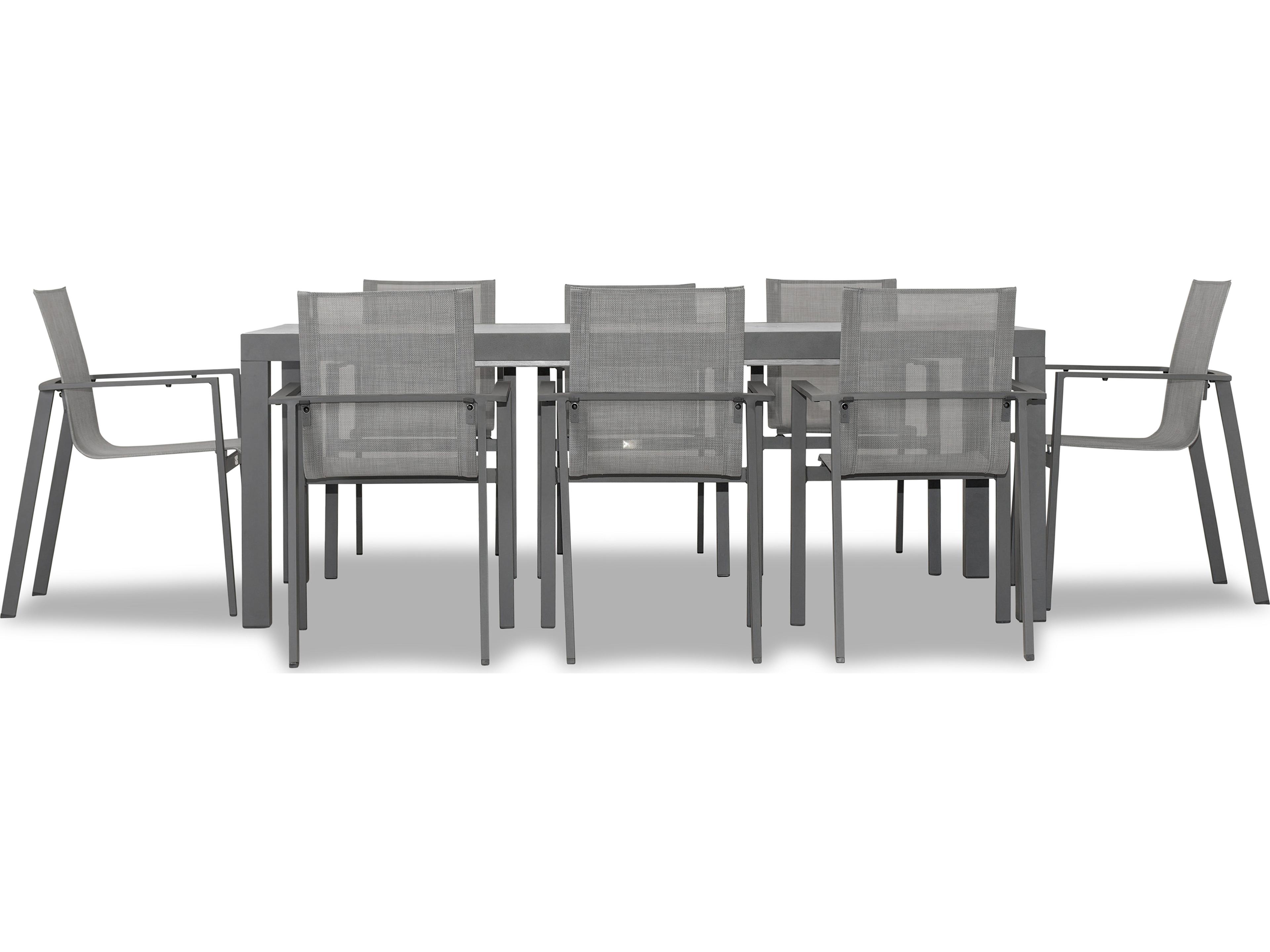 Harmonia Living Lift Aluminum Sling 9 Piece Patio Dining Set