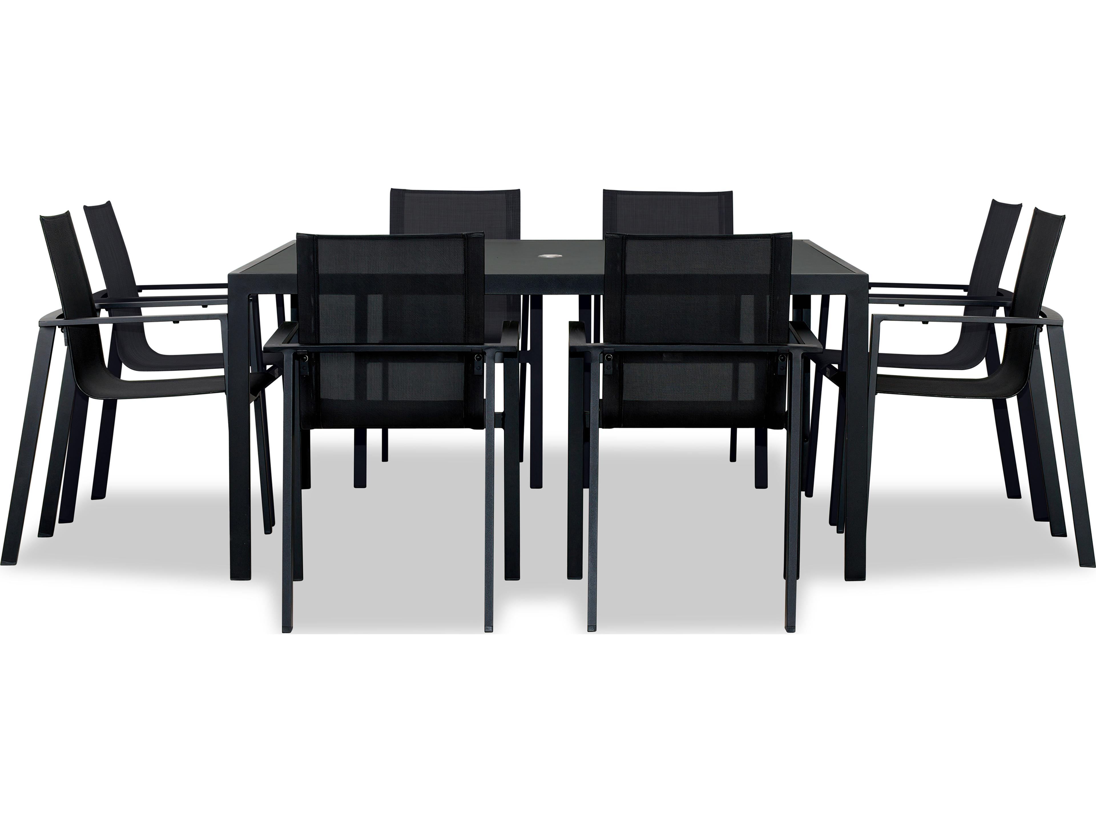 Harmonia Living Lift Aluminum Sling 9 Piece Outdoor Dining Set