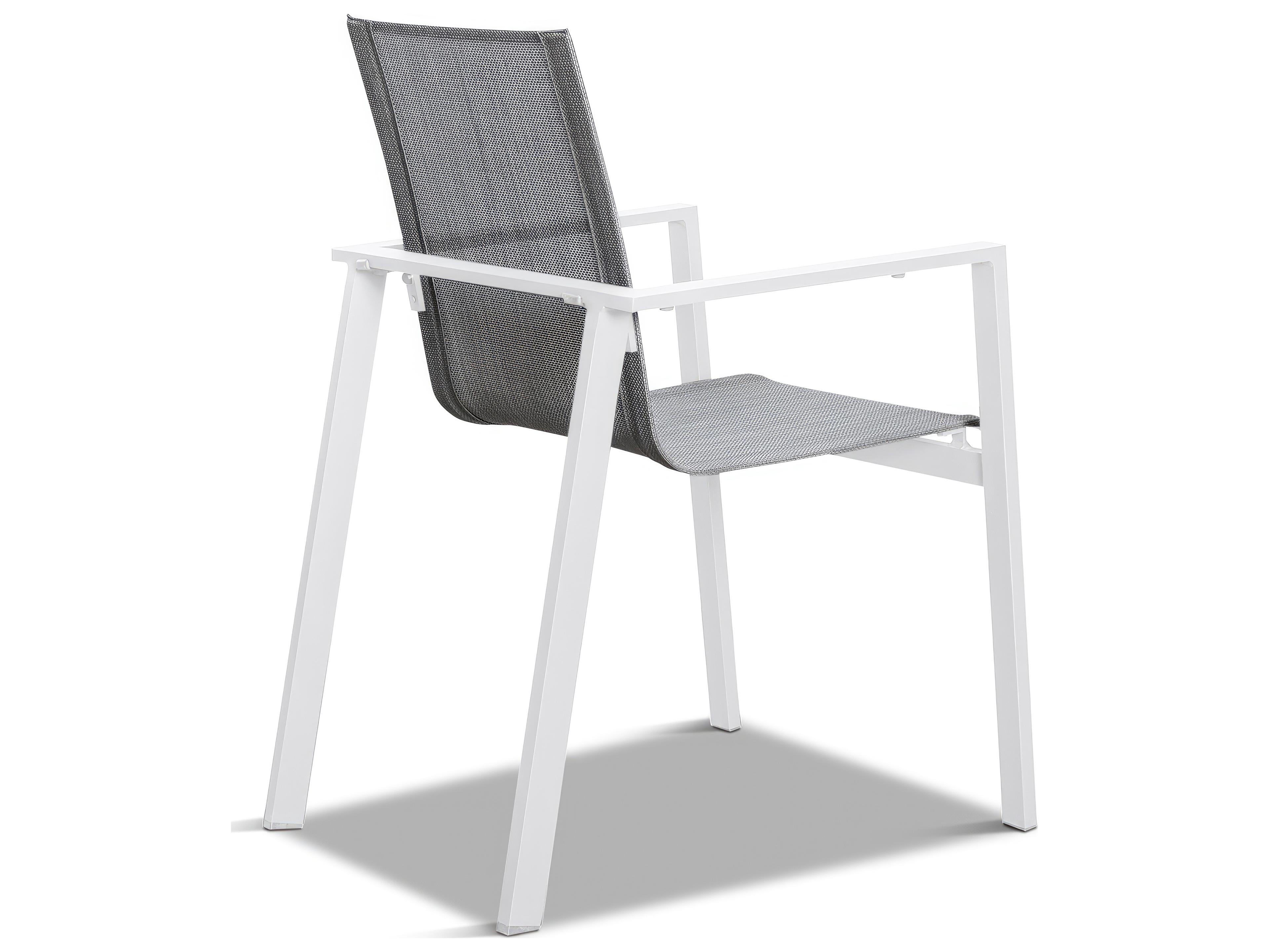 Harmonia Living Lift Aluminum Sling Stackable Outdoor Dining Arm Chair