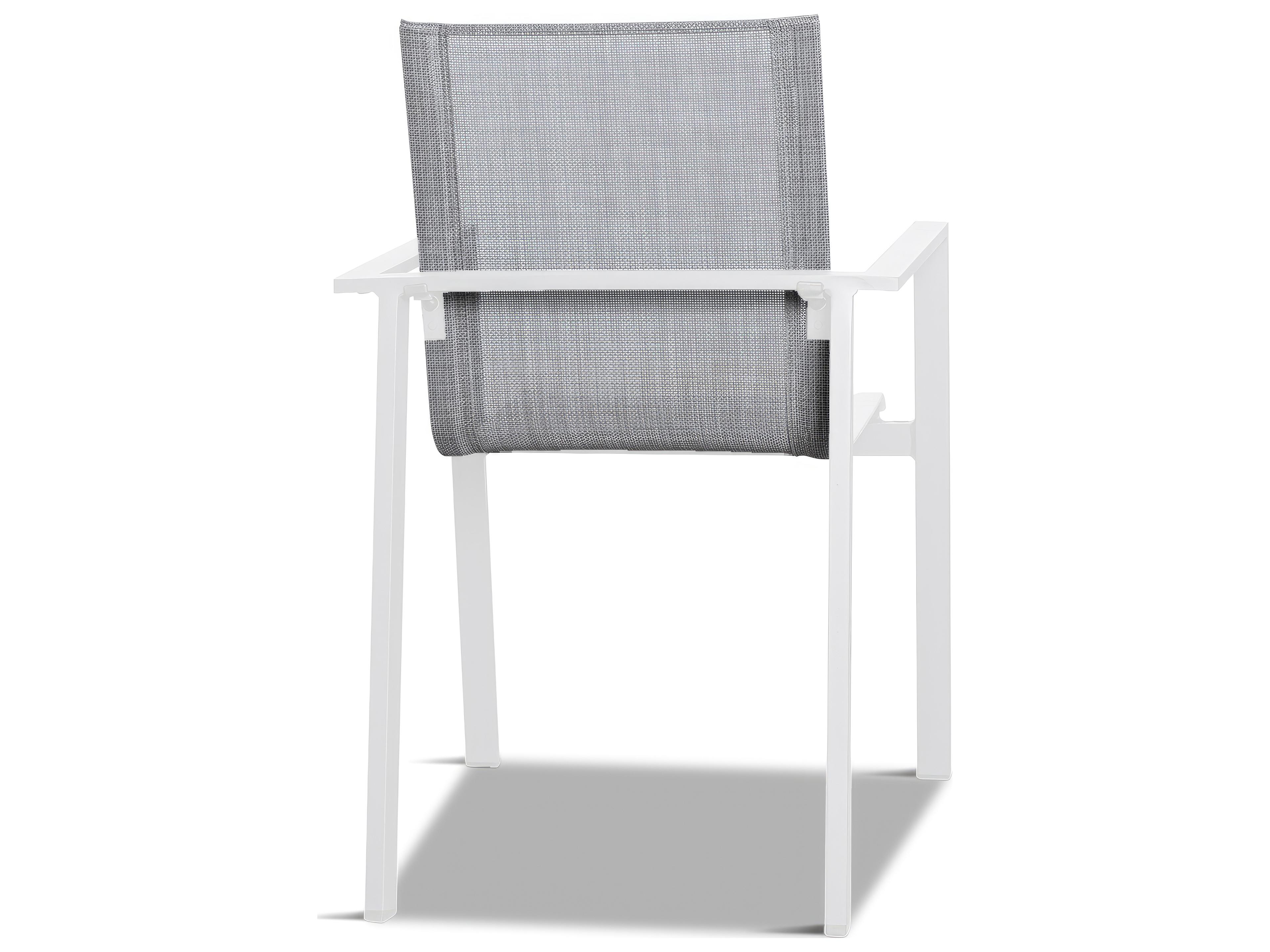 Harmonia Living Lift Aluminum Sling Stackable Outdoor Dining Arm Chair