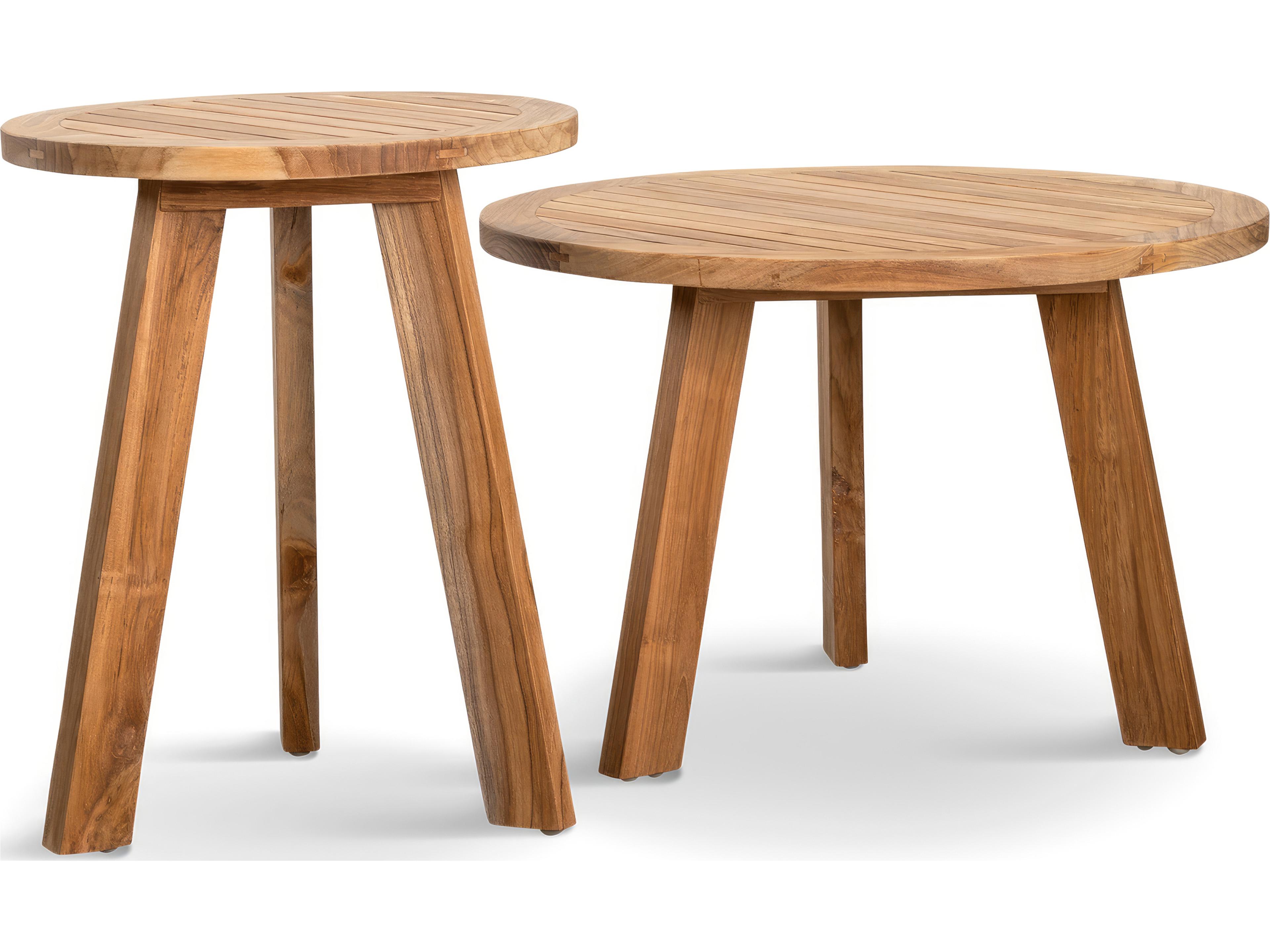 Harmonia Living Link Teak 2 Piece End table Set