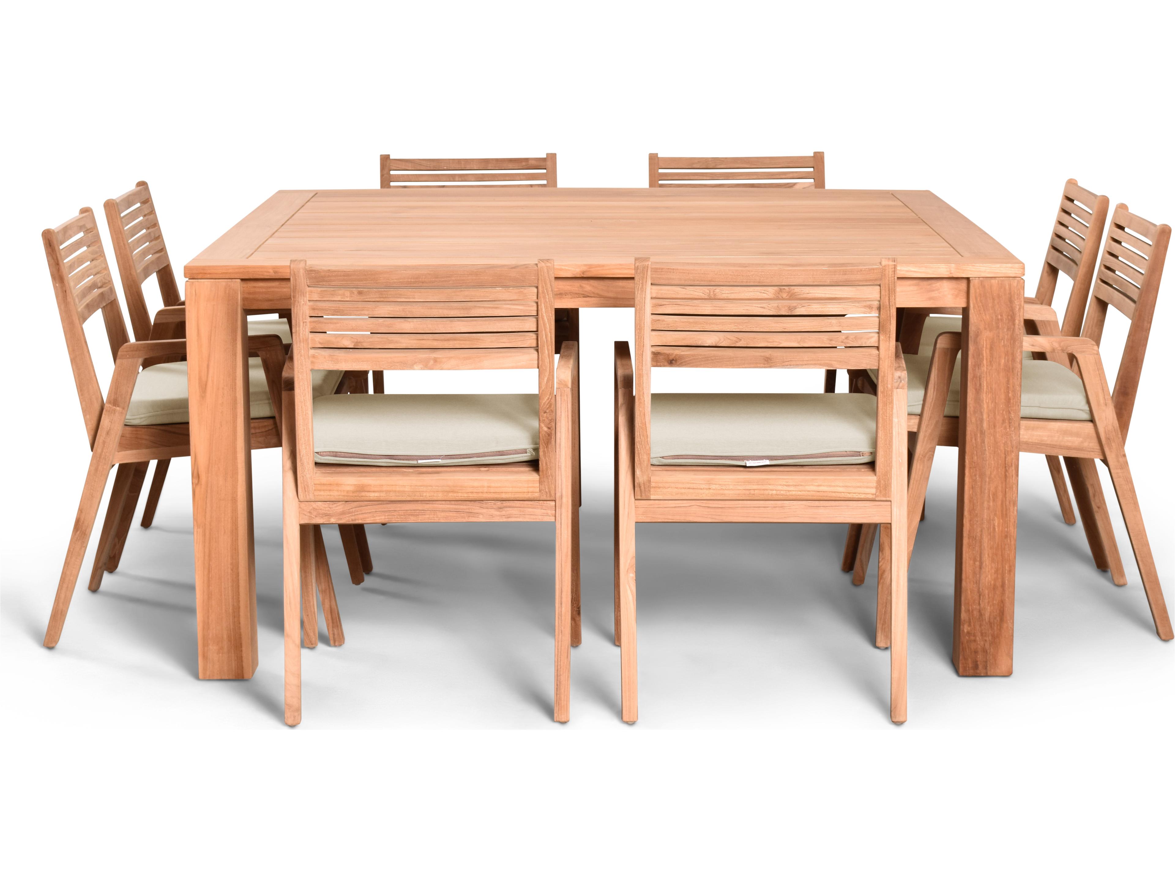 Harmonia Living Link Teak 9 Piece Outdoor Dining Set