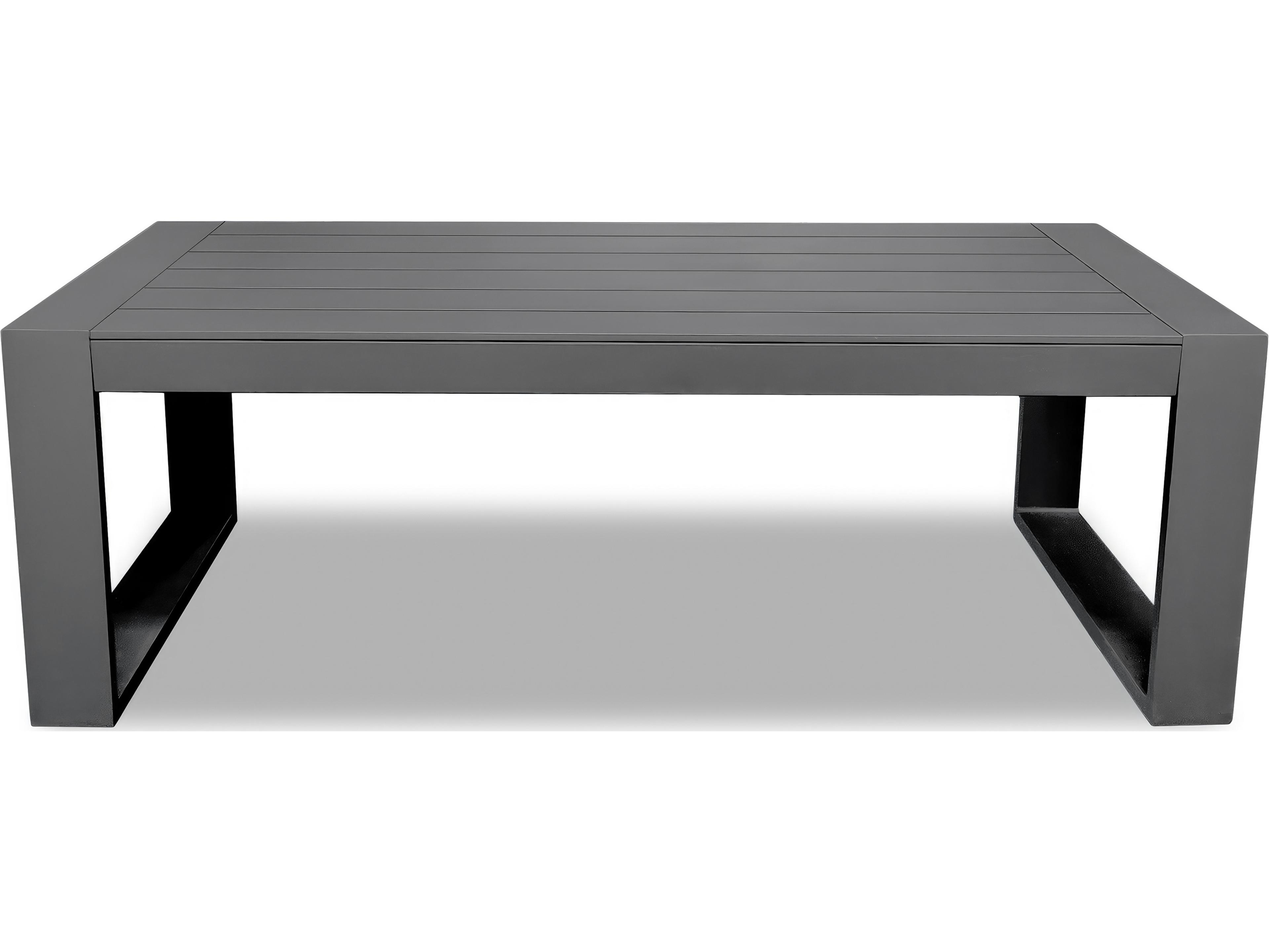 Harmonia Living Portal Aluminum Grey Rectangular Coffee table