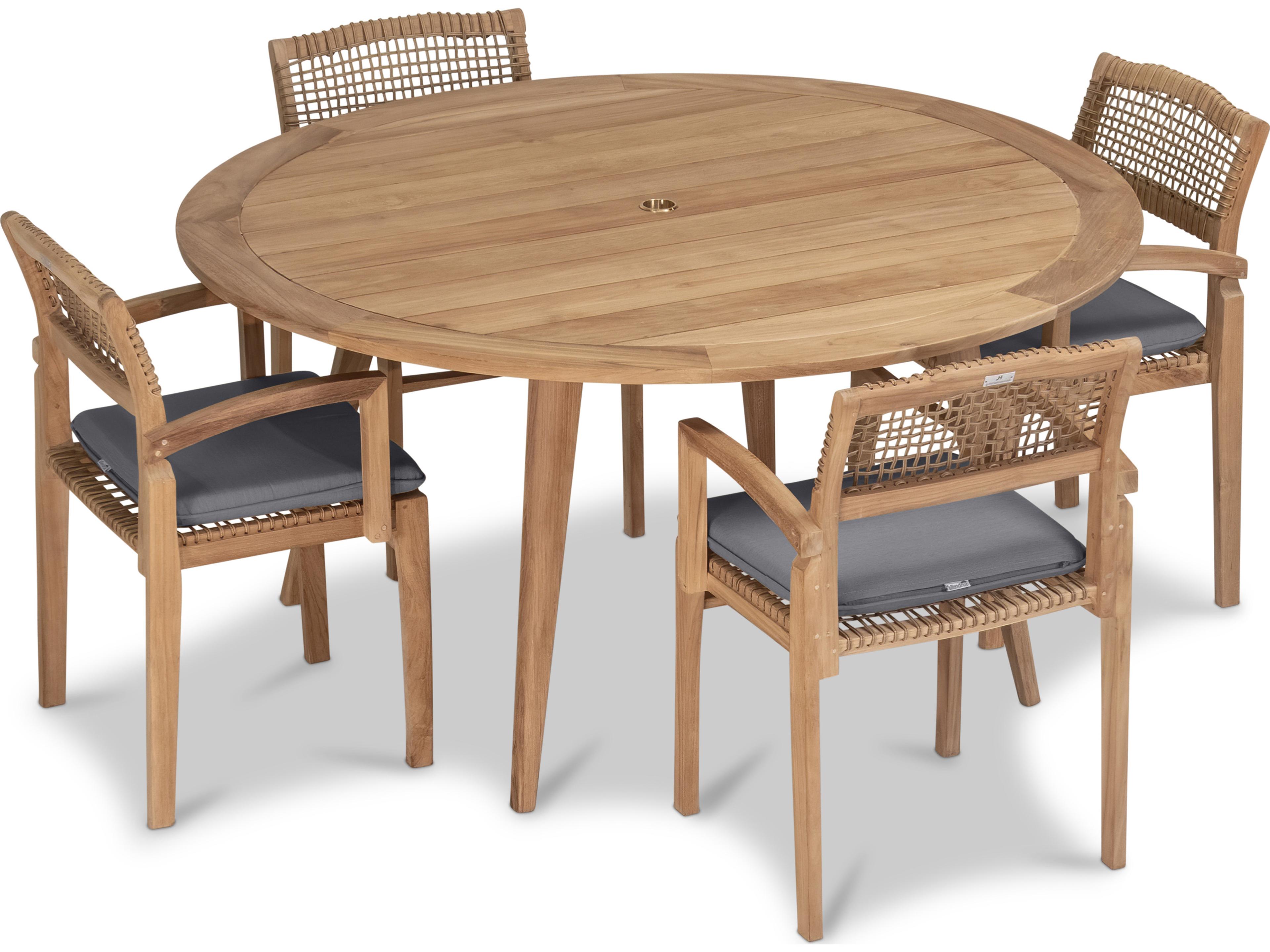 Sands Teak 5 Piece Patio Dining Set