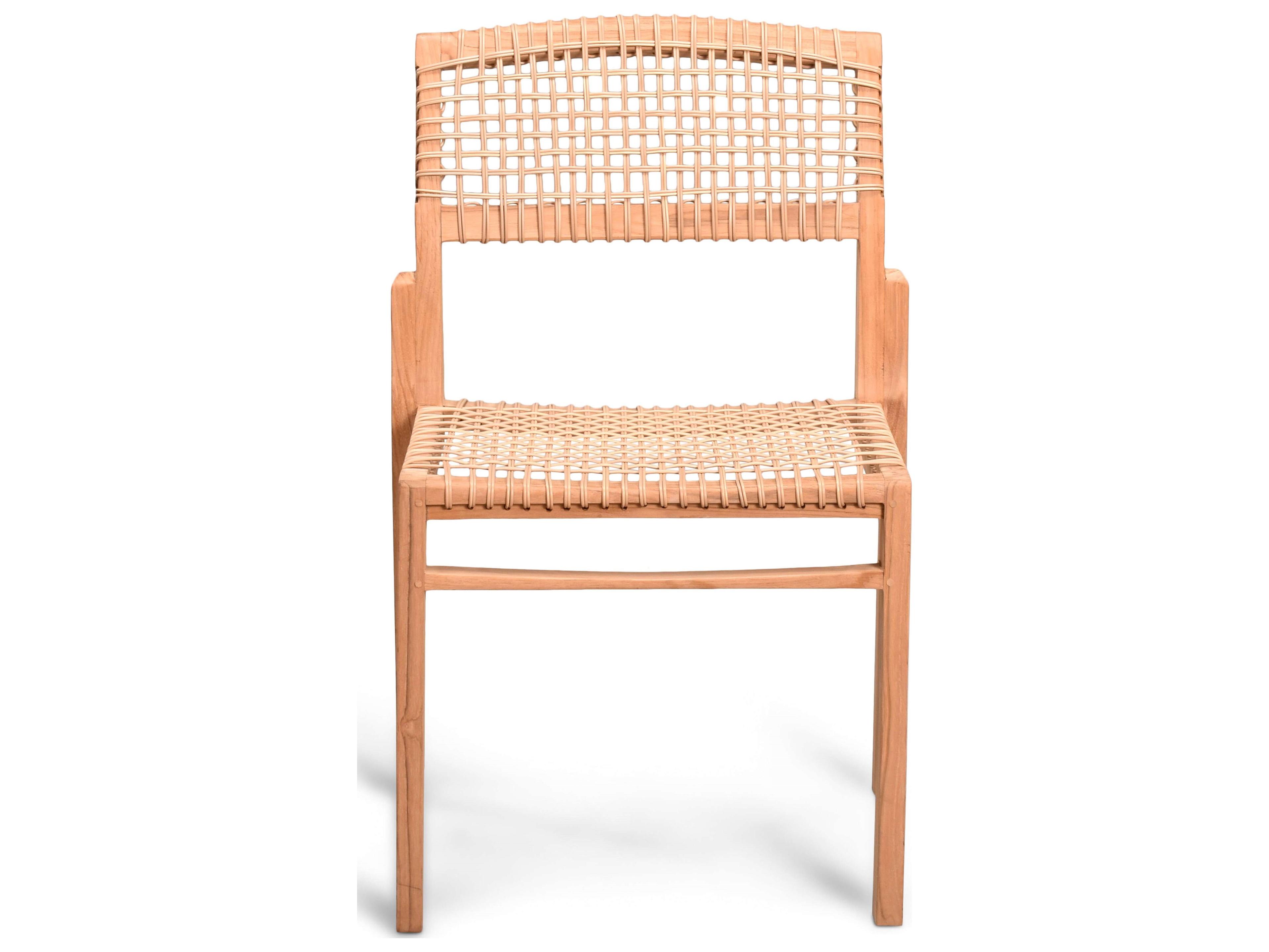 Sands Teak Stackable Outdoor Patio Dining Side Chair