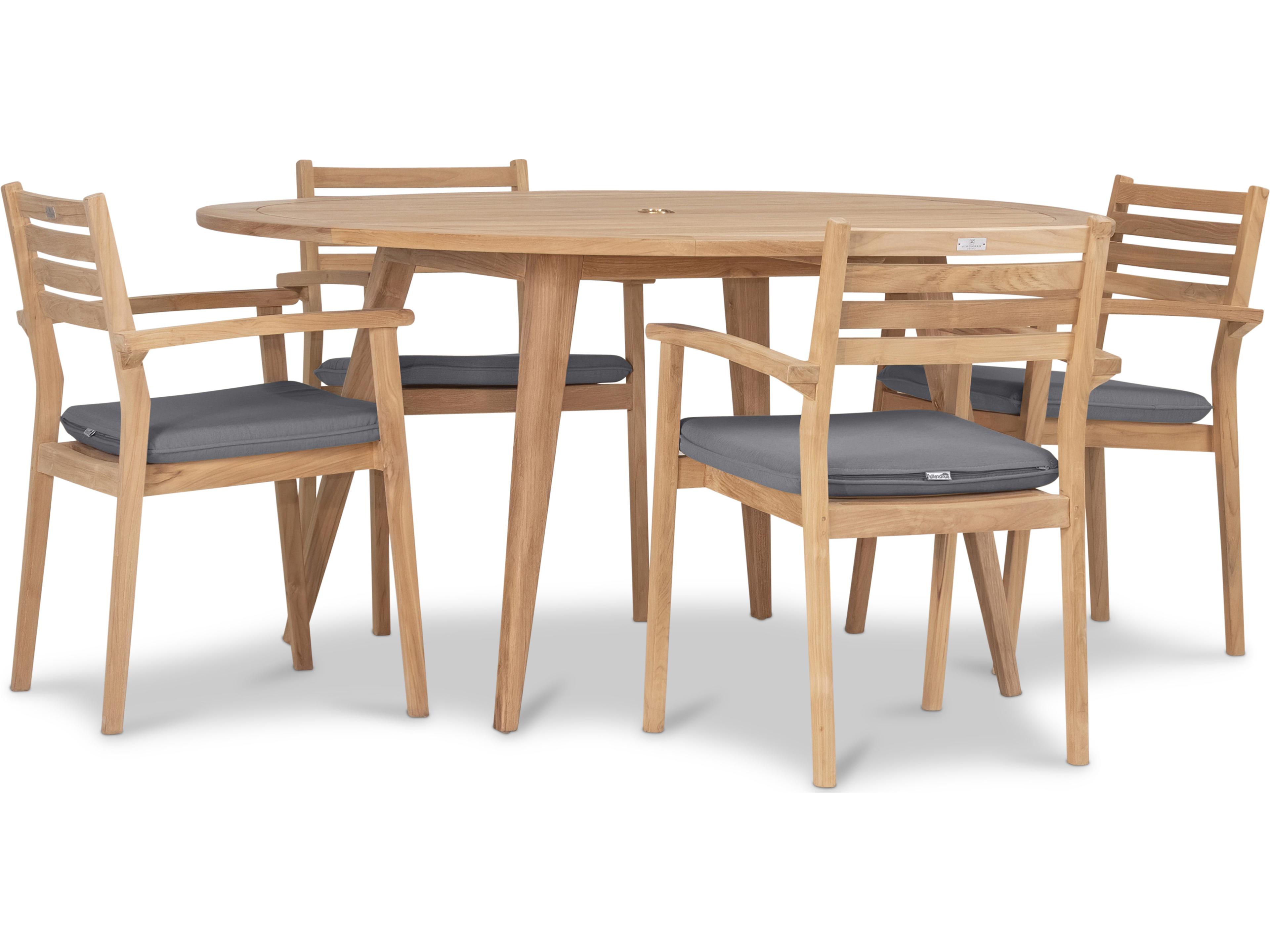 Harmonia Living Sylvan Teak 5 Piece Outdoor Patio Dining Set