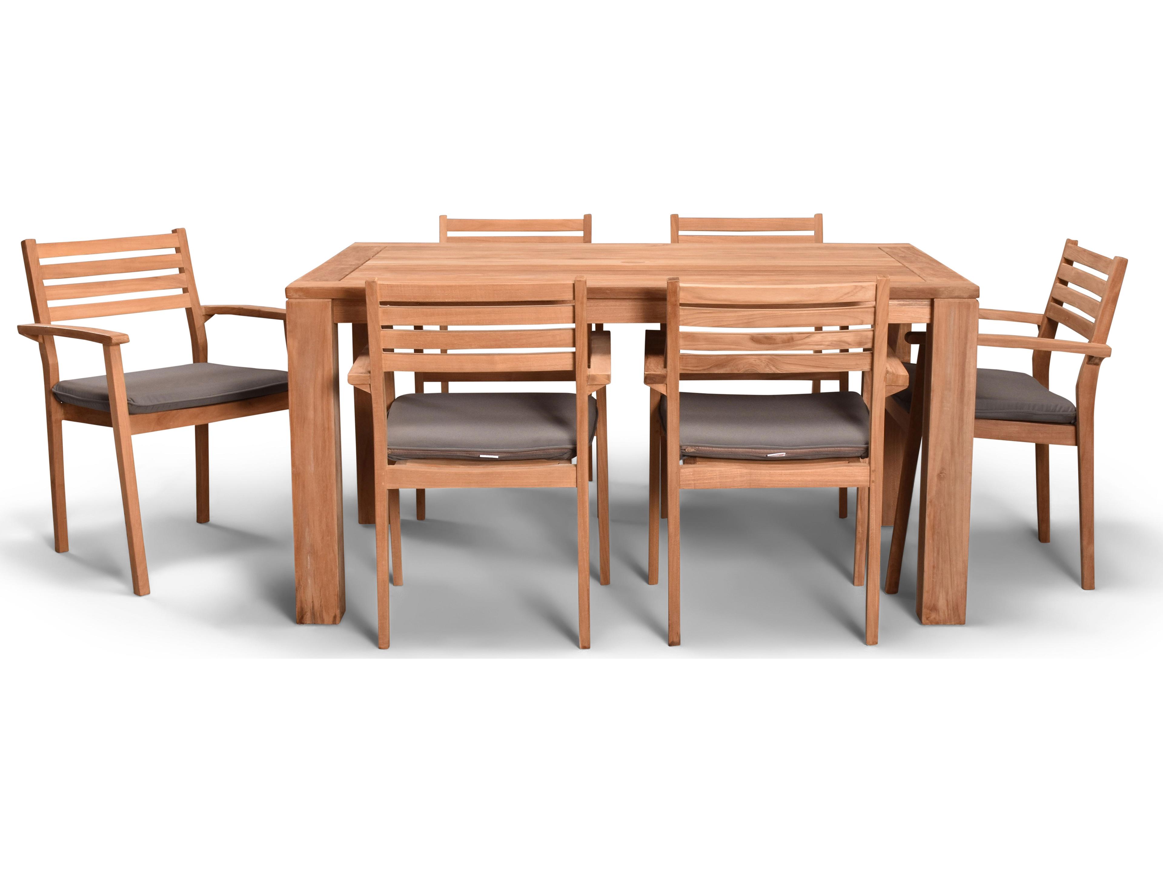 Harmonia Living Sylvan Teak 7 Piece Patio Dining Set