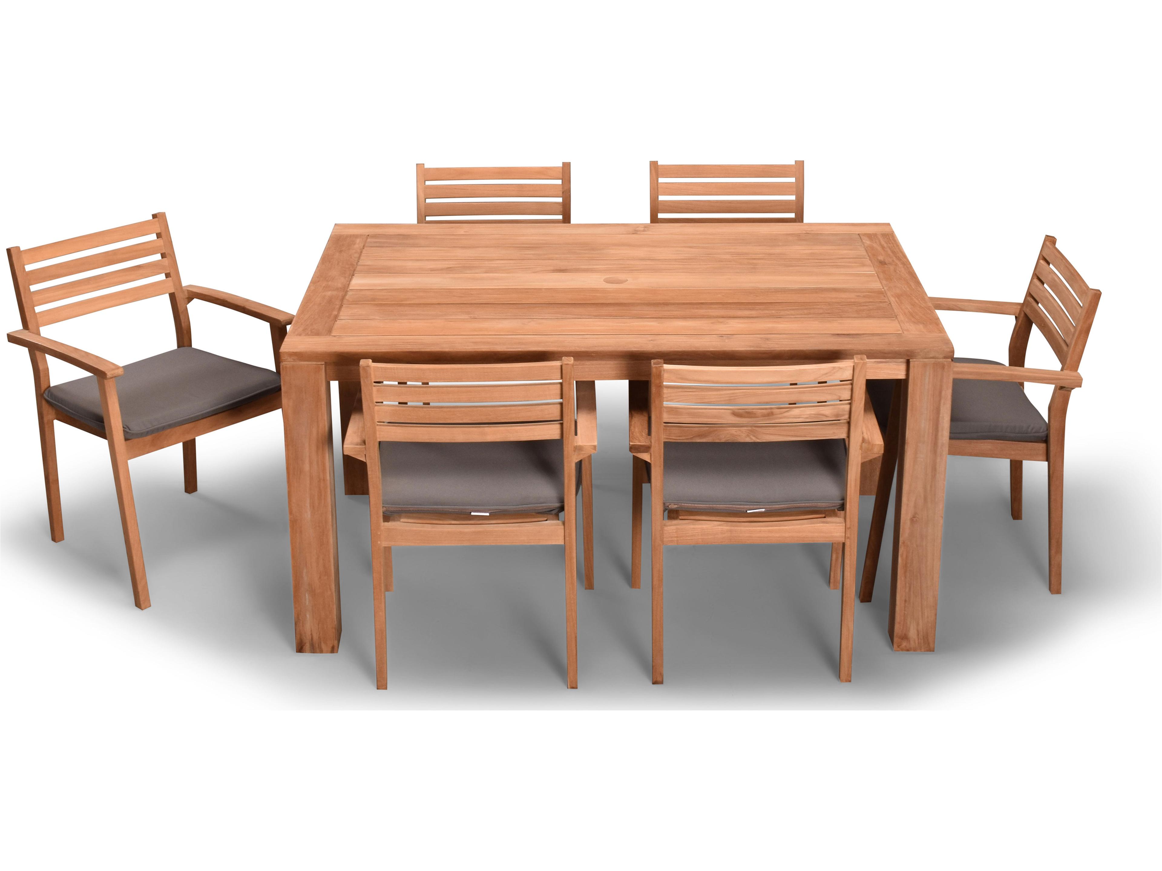 Harmonia Living Sylvan Teak 7 Piece Patio Dining Set