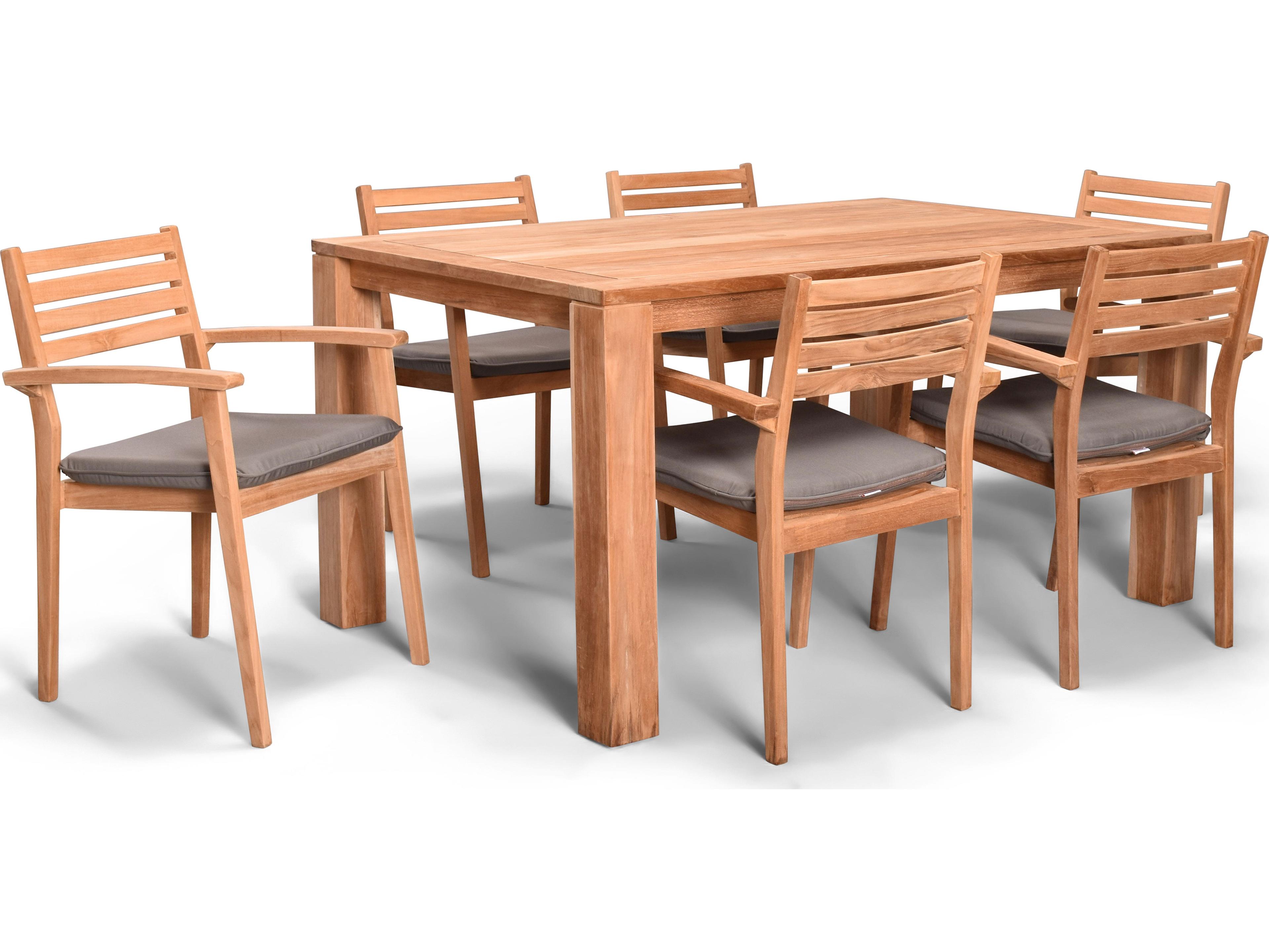 Harmonia Living Sylvan Teak 7 Piece Patio Dining Set