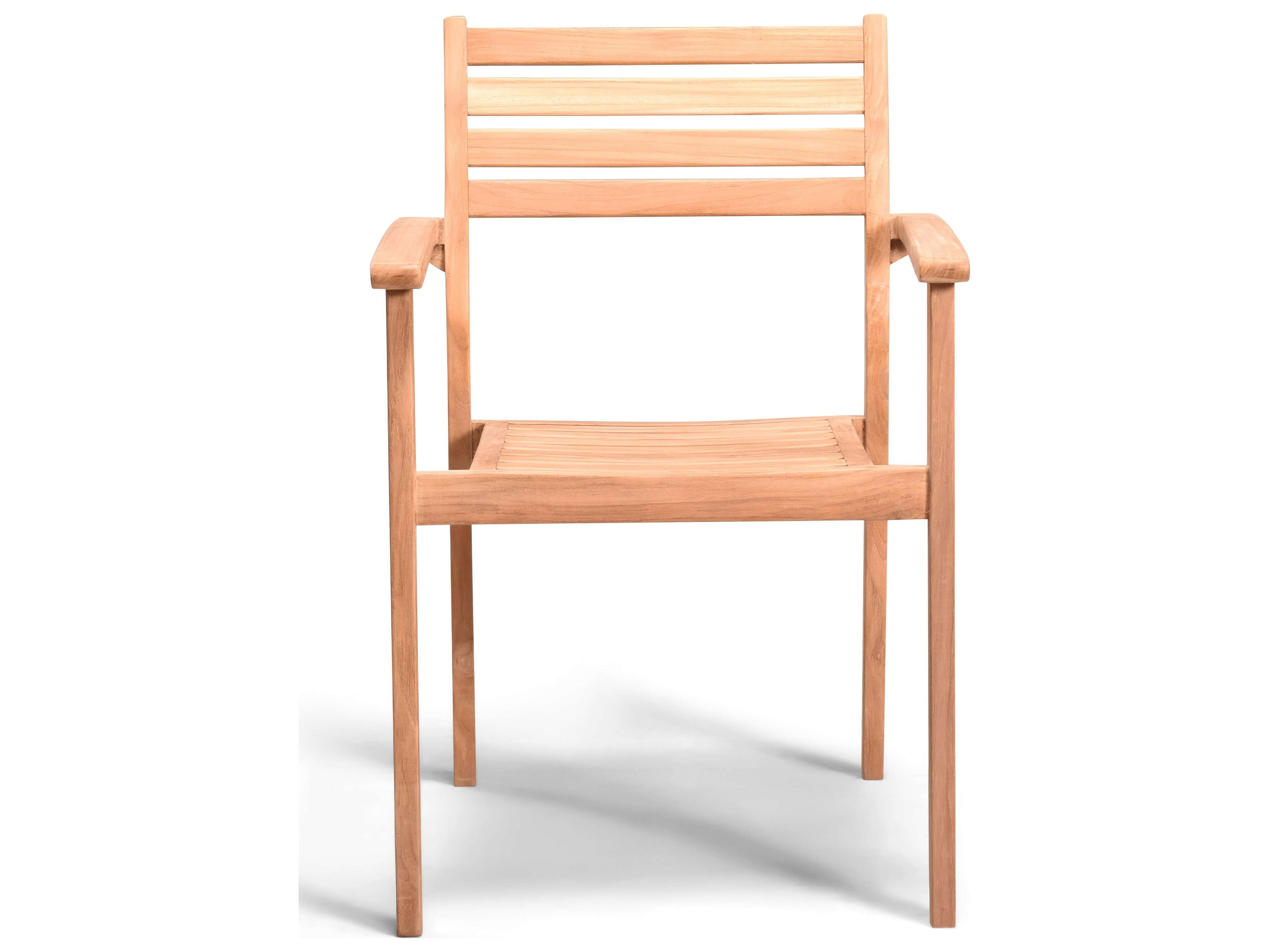 Sylvan Teak Stackable Outdoor Dining Arm Chair