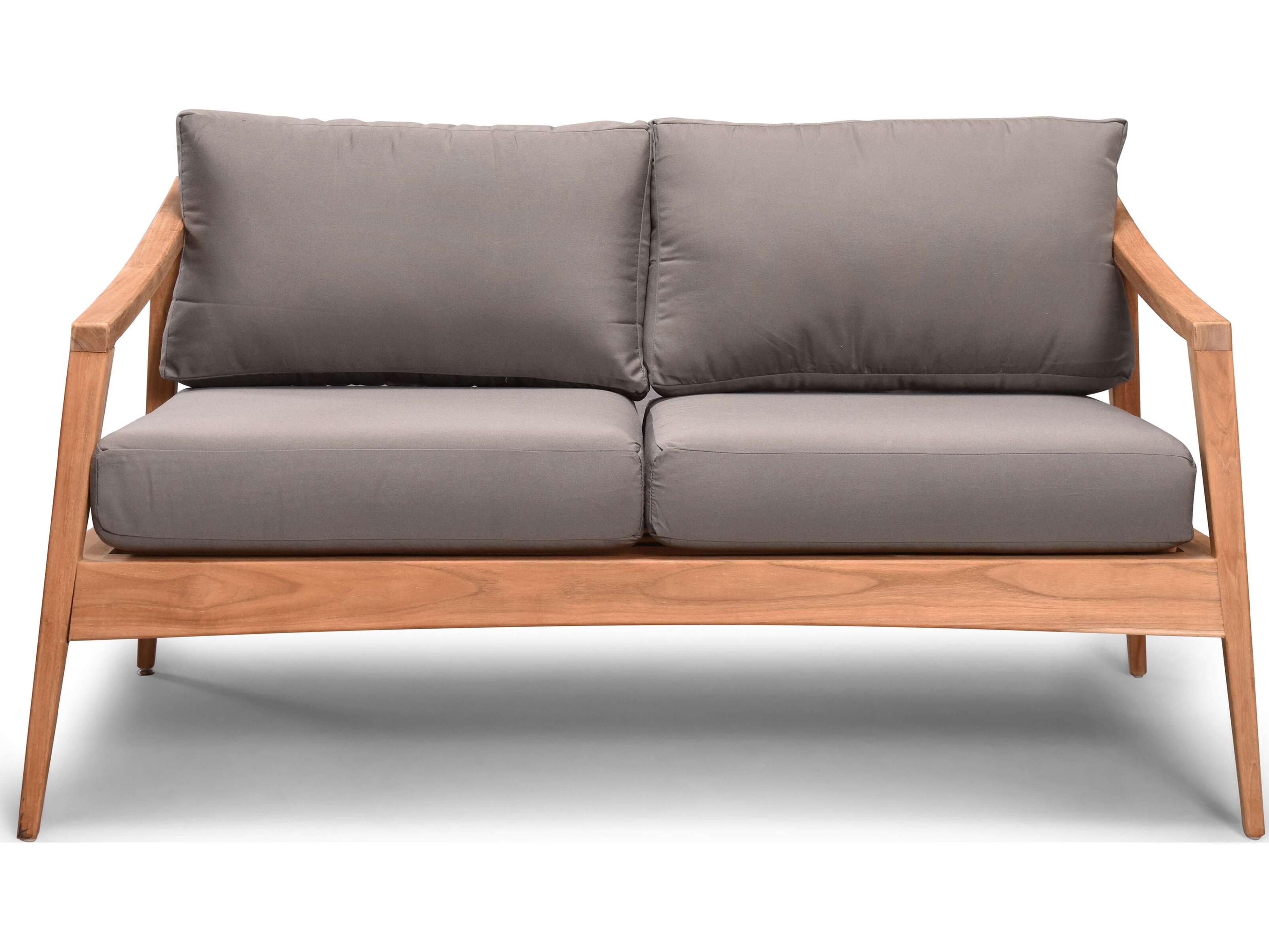 Tango Teak Loveseat Mid-Century Modern Outdoor