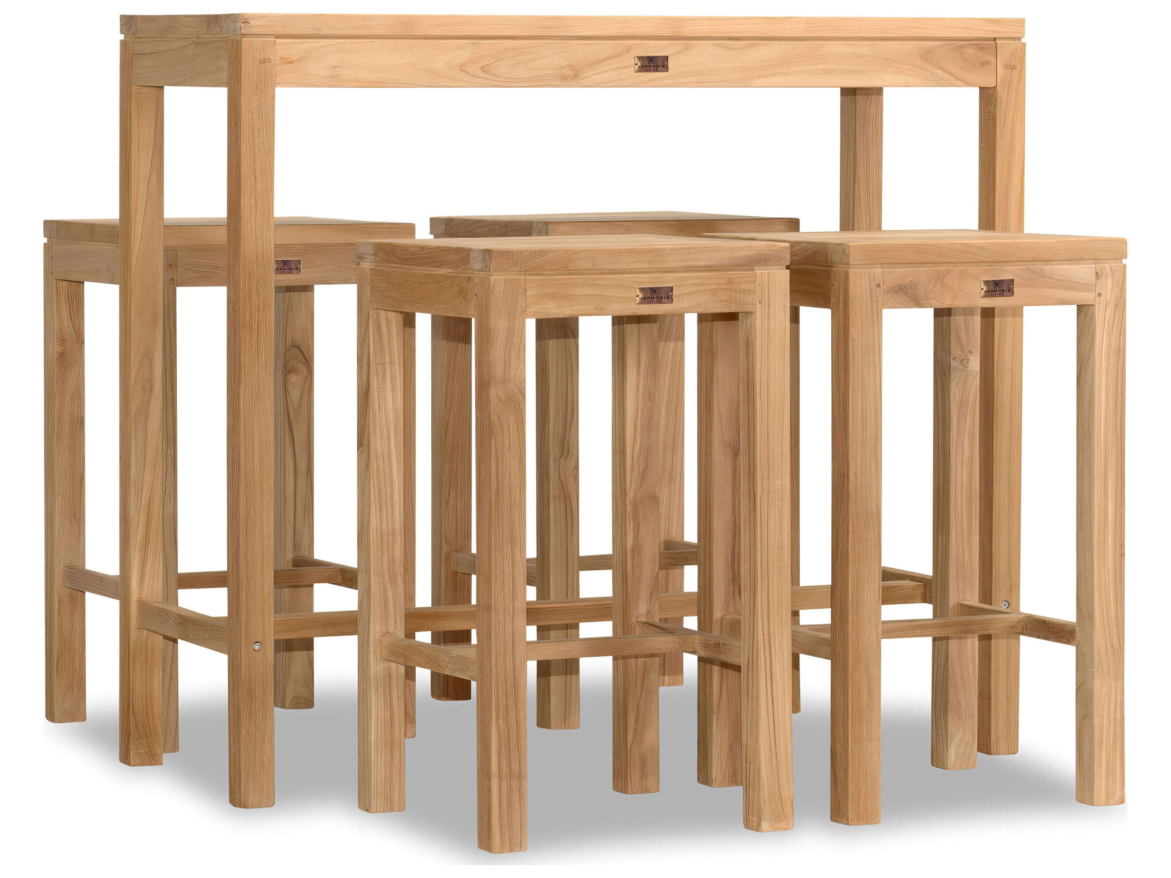 Harmonia Living Vino Teak5 Piece Bar Set