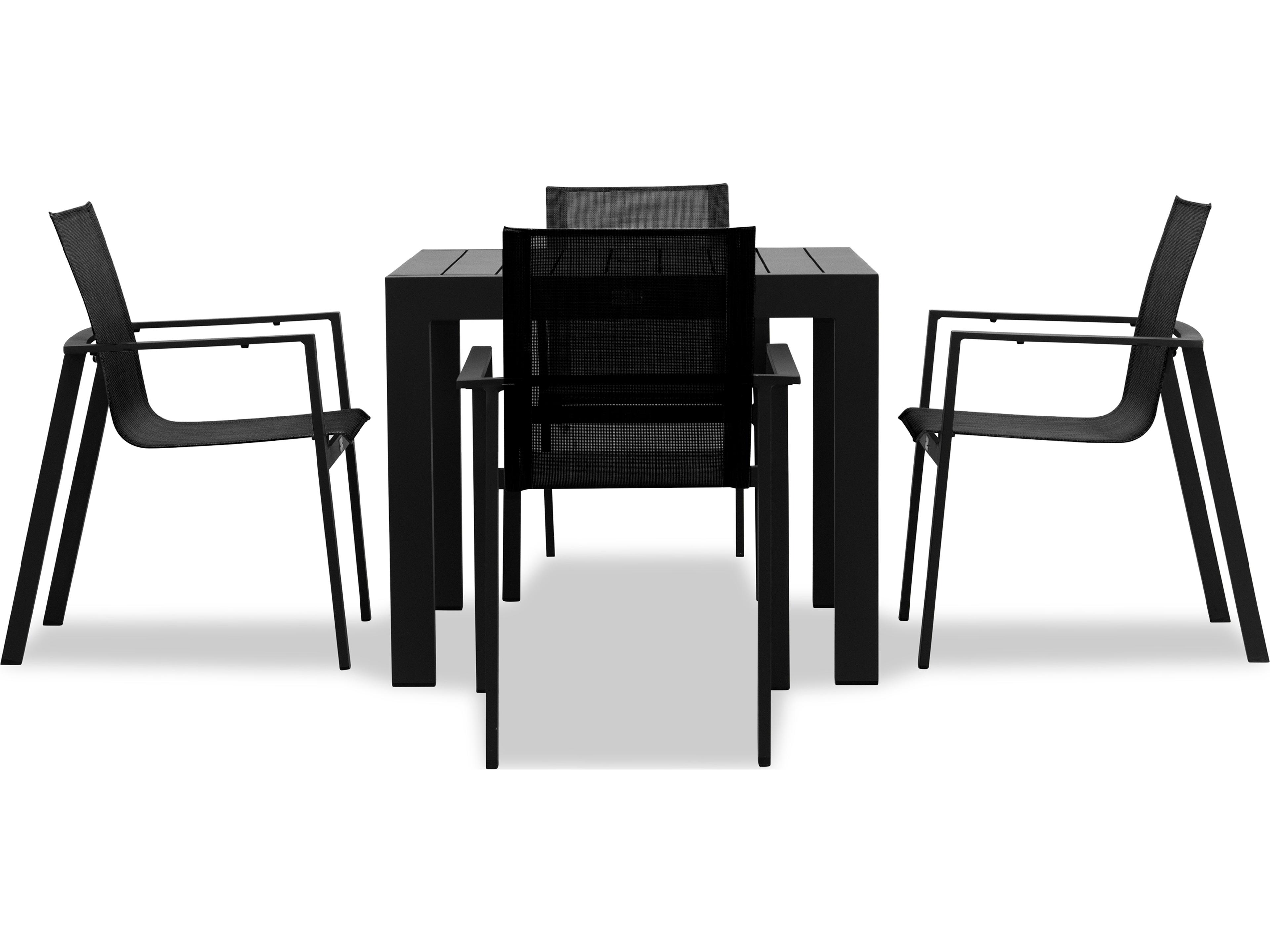 Harmonia Living Lift Aluminum Sling 4 Piece Outdoor Patio Dining Set