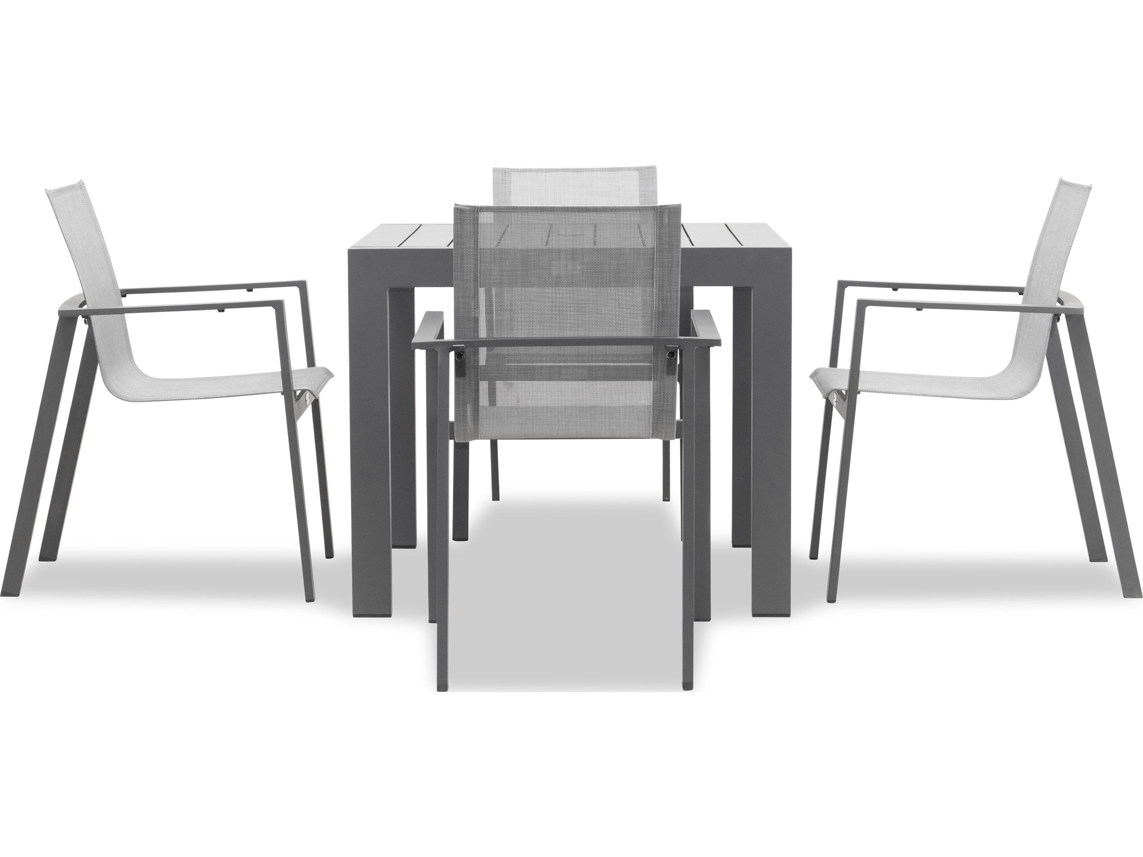 Harmonia Living Lift Aluminum Sling 4 Piece Outdoor Patio Dining Set