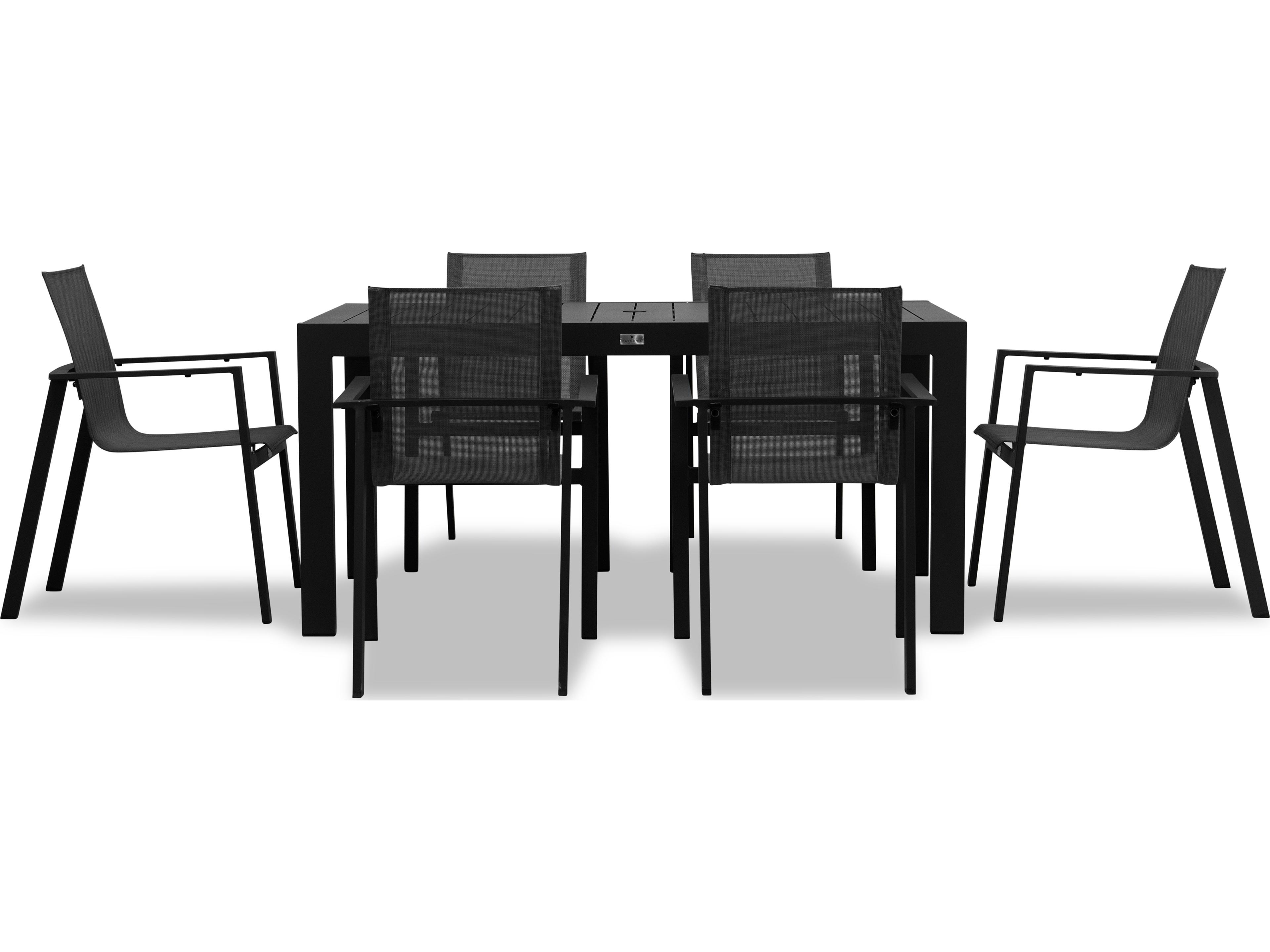 Harmonia Living Lift Aluminum Sling 6 Piece Patio Dining Set