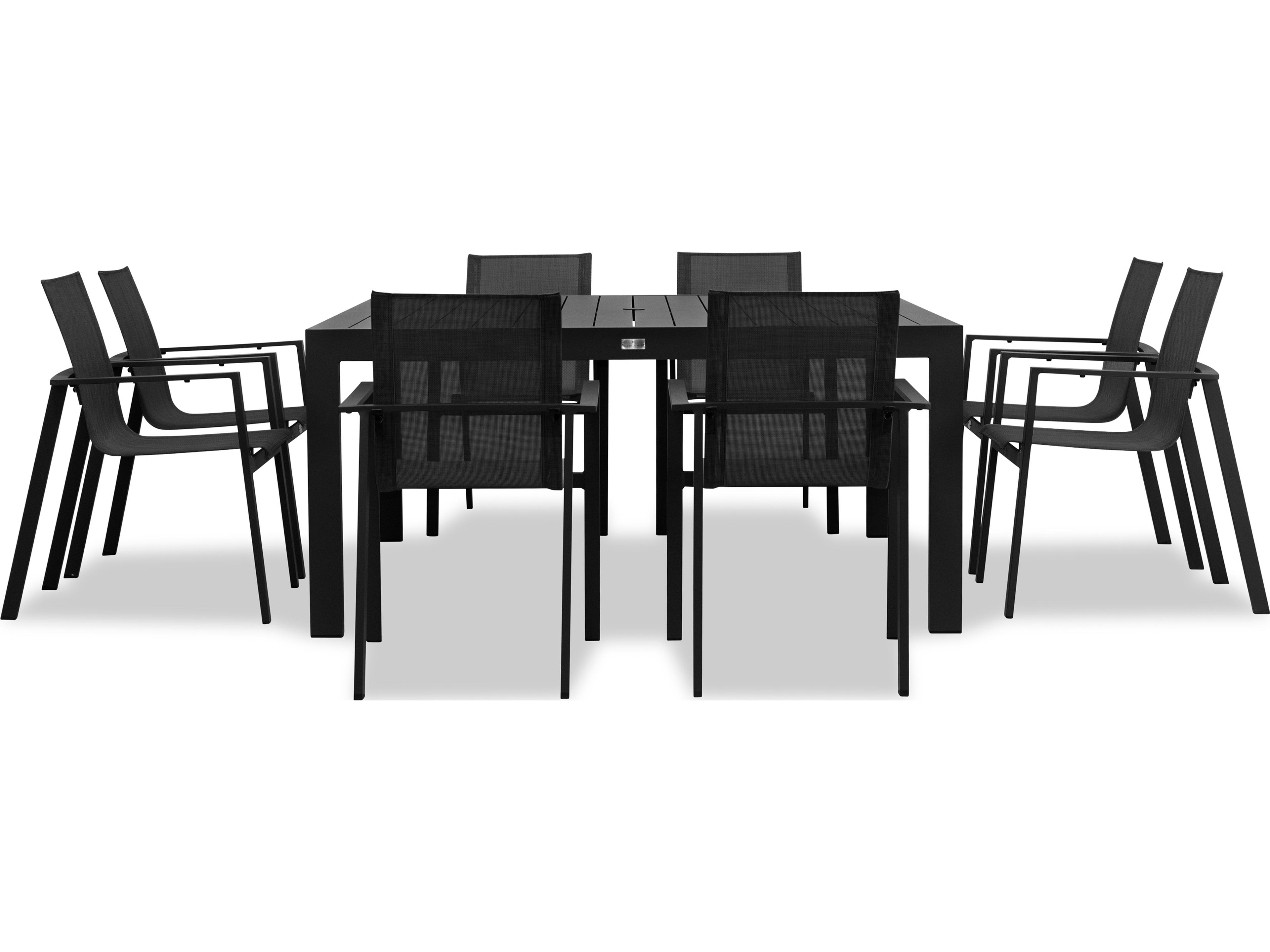 Harmonia Living Lift Aluminum Sling 9 Piece Outdoor Patio Dining Set