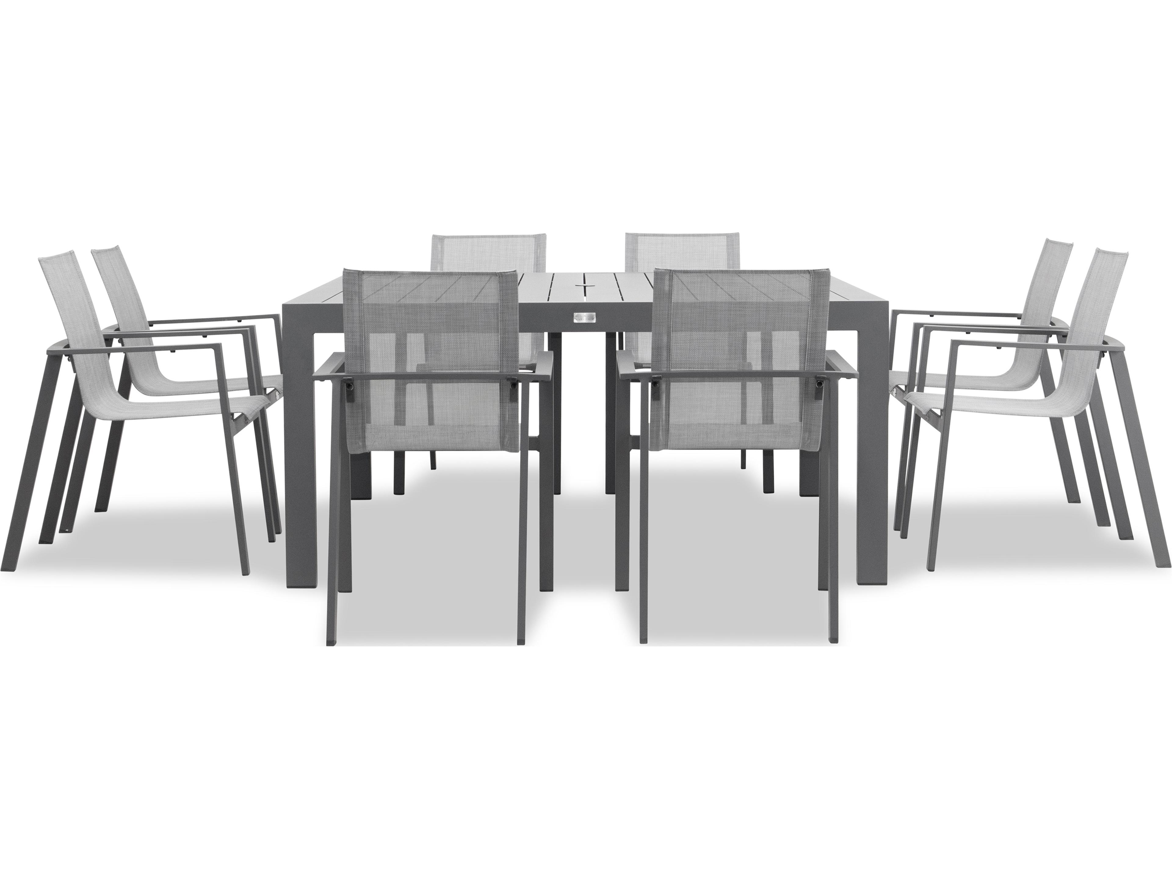 Harmonia Living Lift Aluminum Sling 9 Piece Outdoor Patio Dining Set