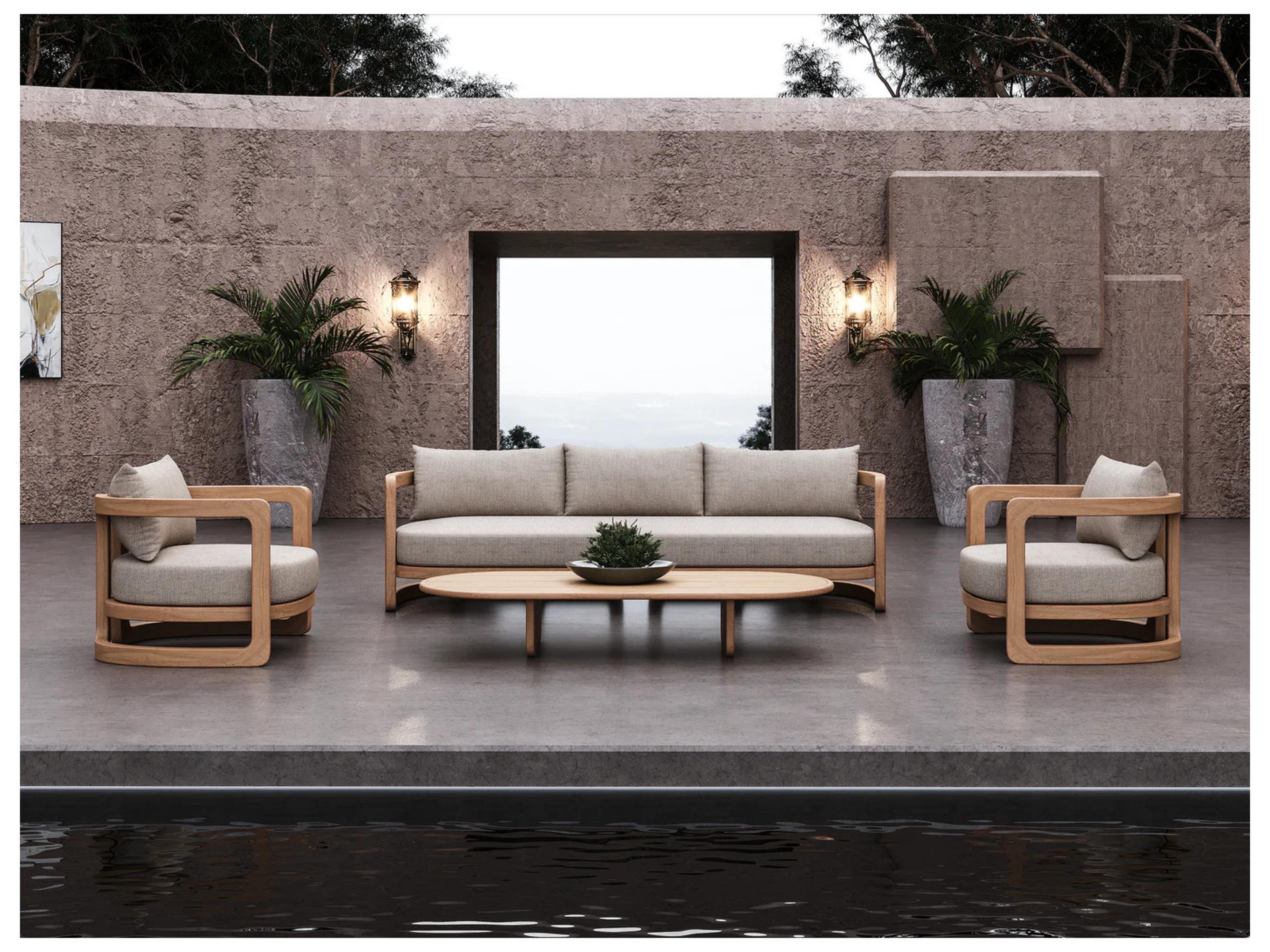 Harmonia Living Muse Club Chair - Natural Sanded