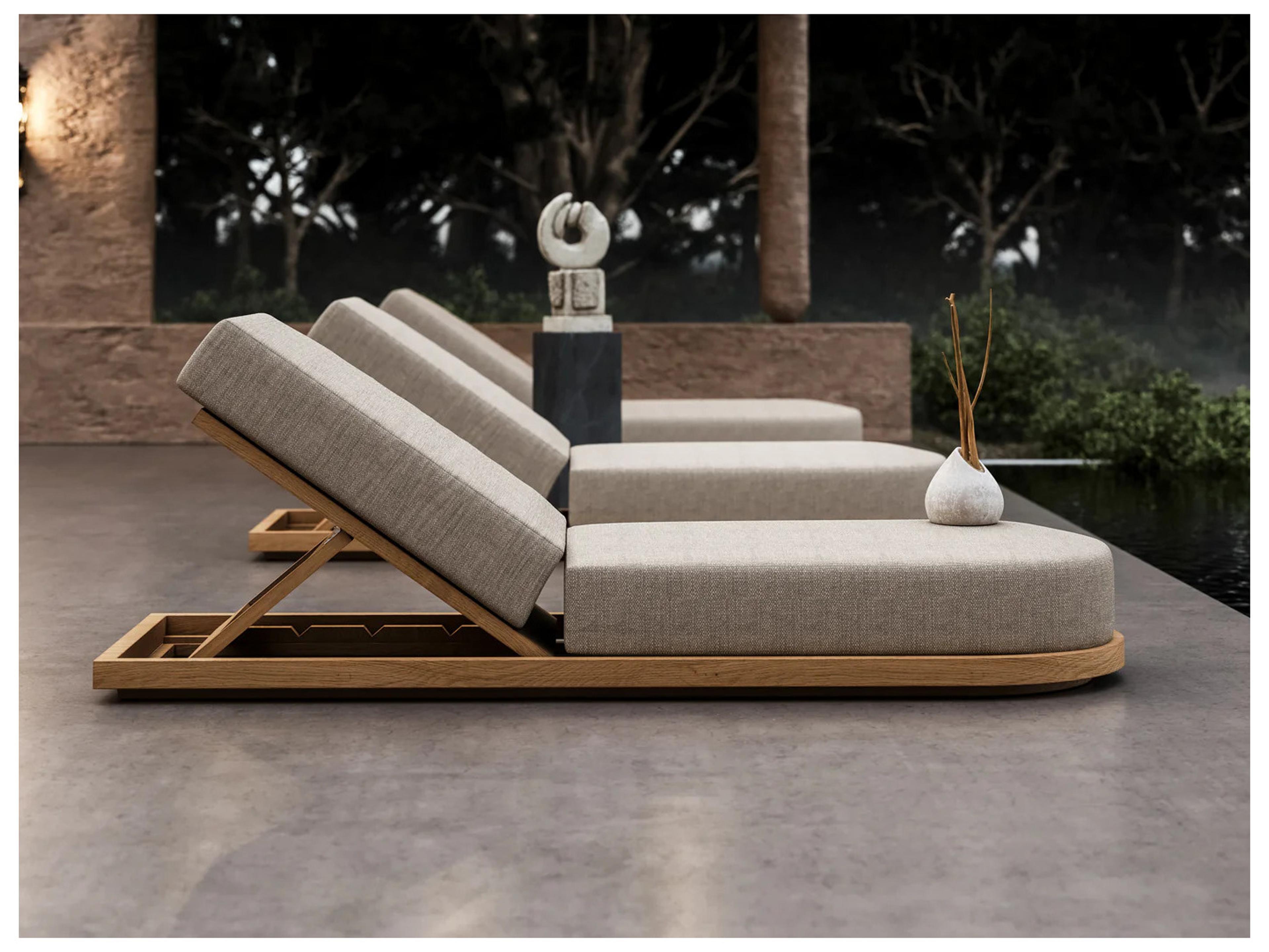 Harmonia Living Muse Chaise Lounge - Natural Sanded