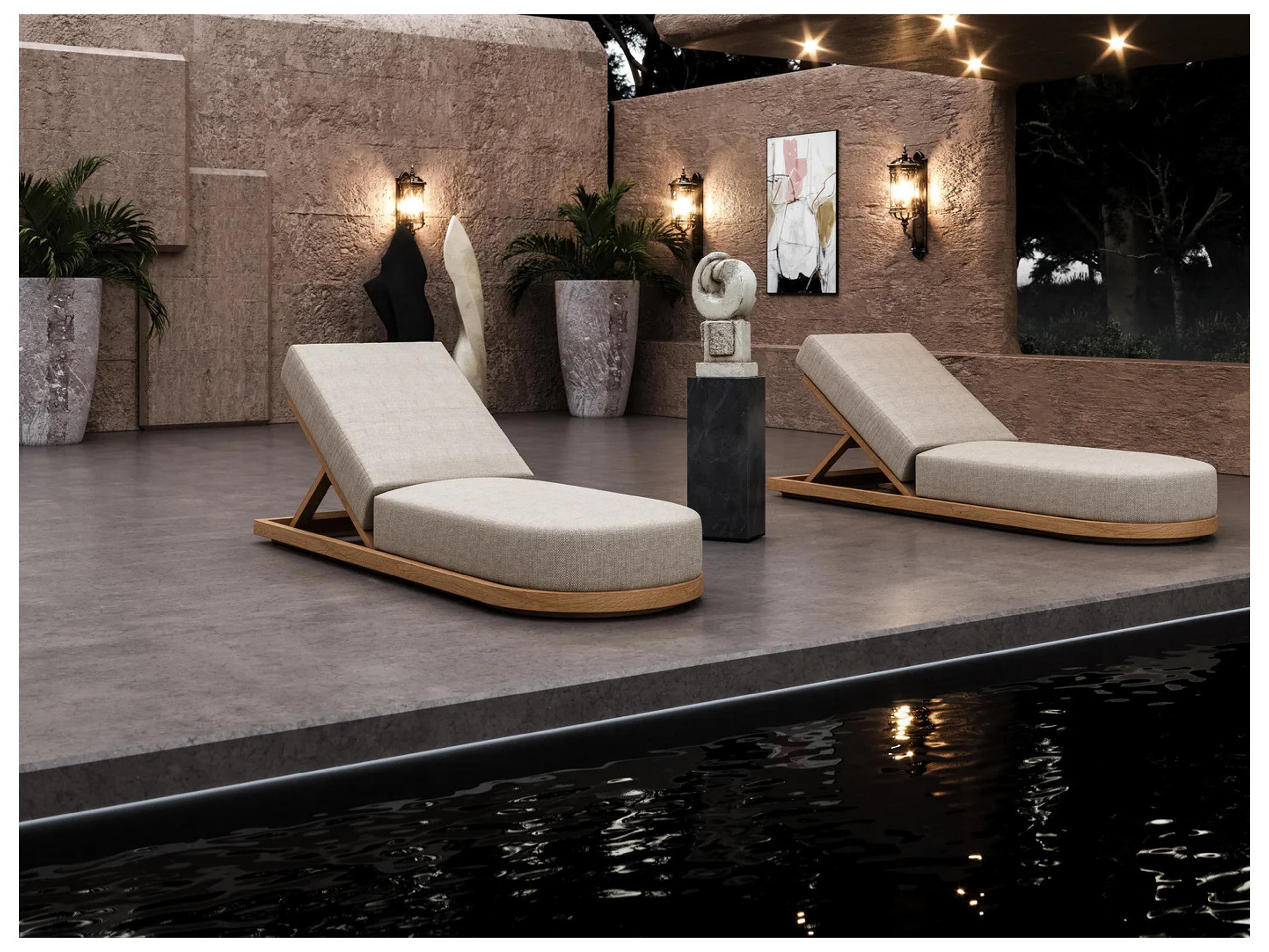 Harmonia Living Muse Chaise Lounge - Natural Sanded