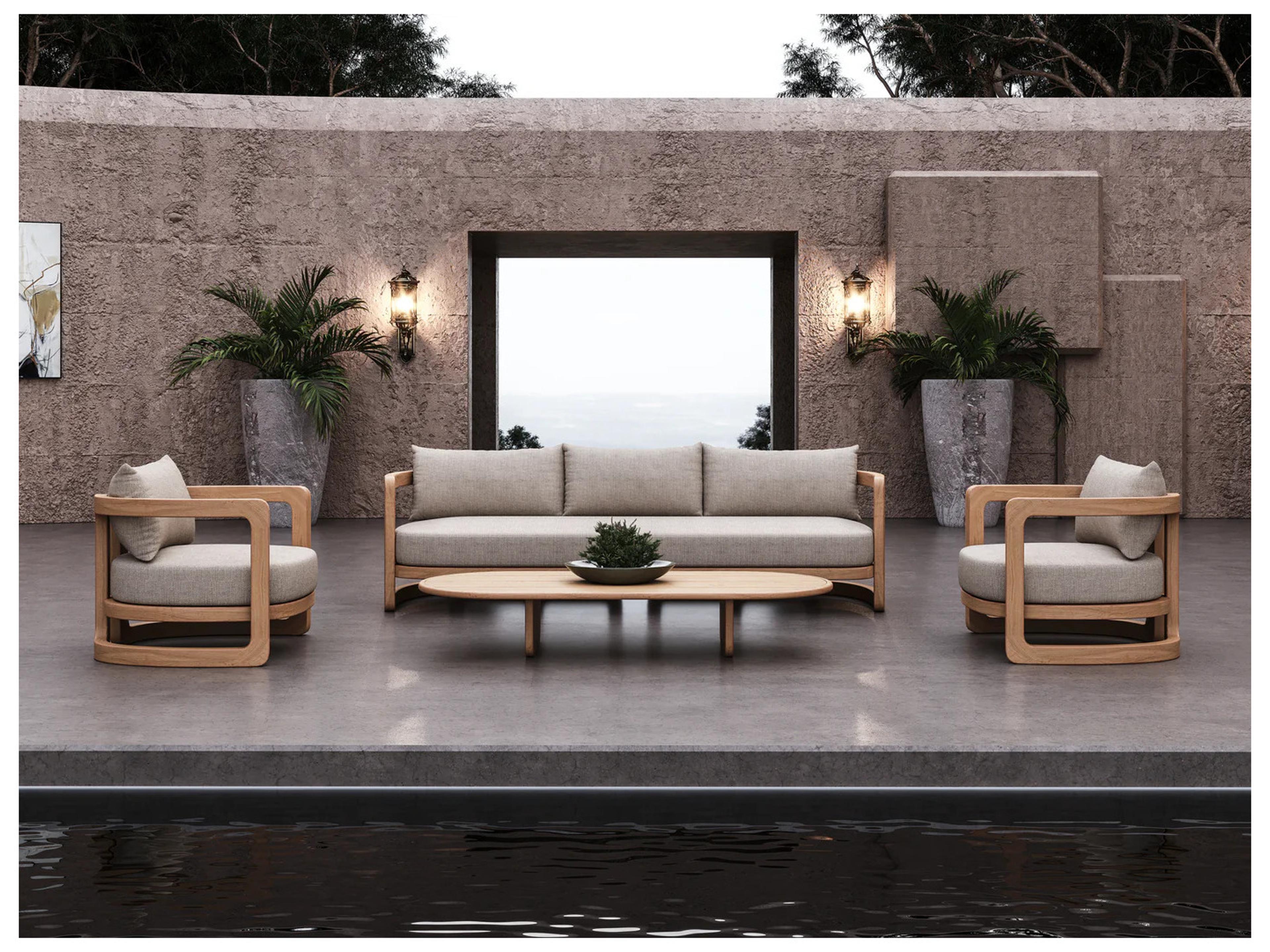 Harmonia Living Muse Oval Coffee Table - Natural Sanded