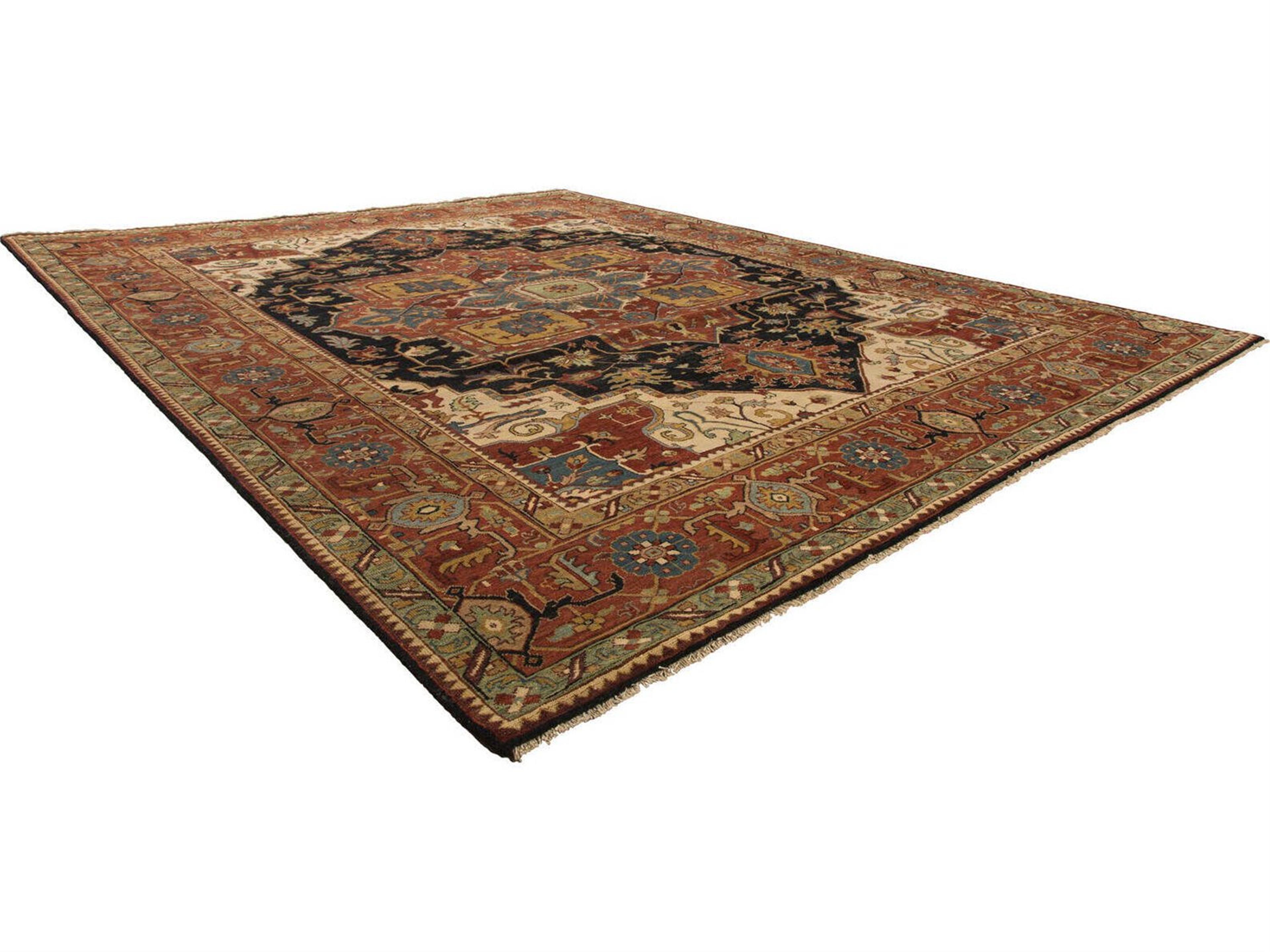 Harounian Rugs Antique Heriz Blue - Red Area Rug