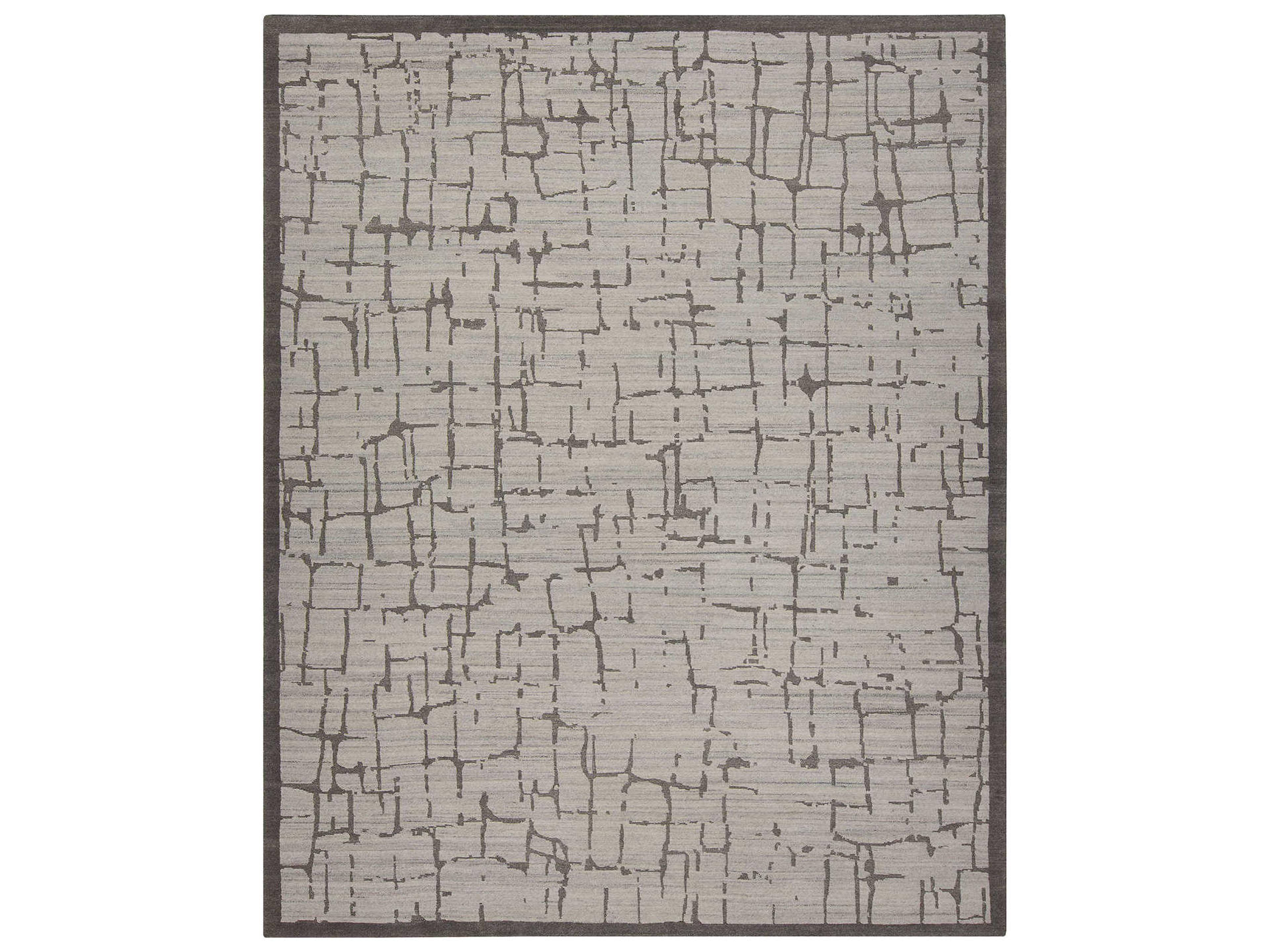 Harounian Rugs La Jolla Bordered Sand - Dark Grey Area Rug