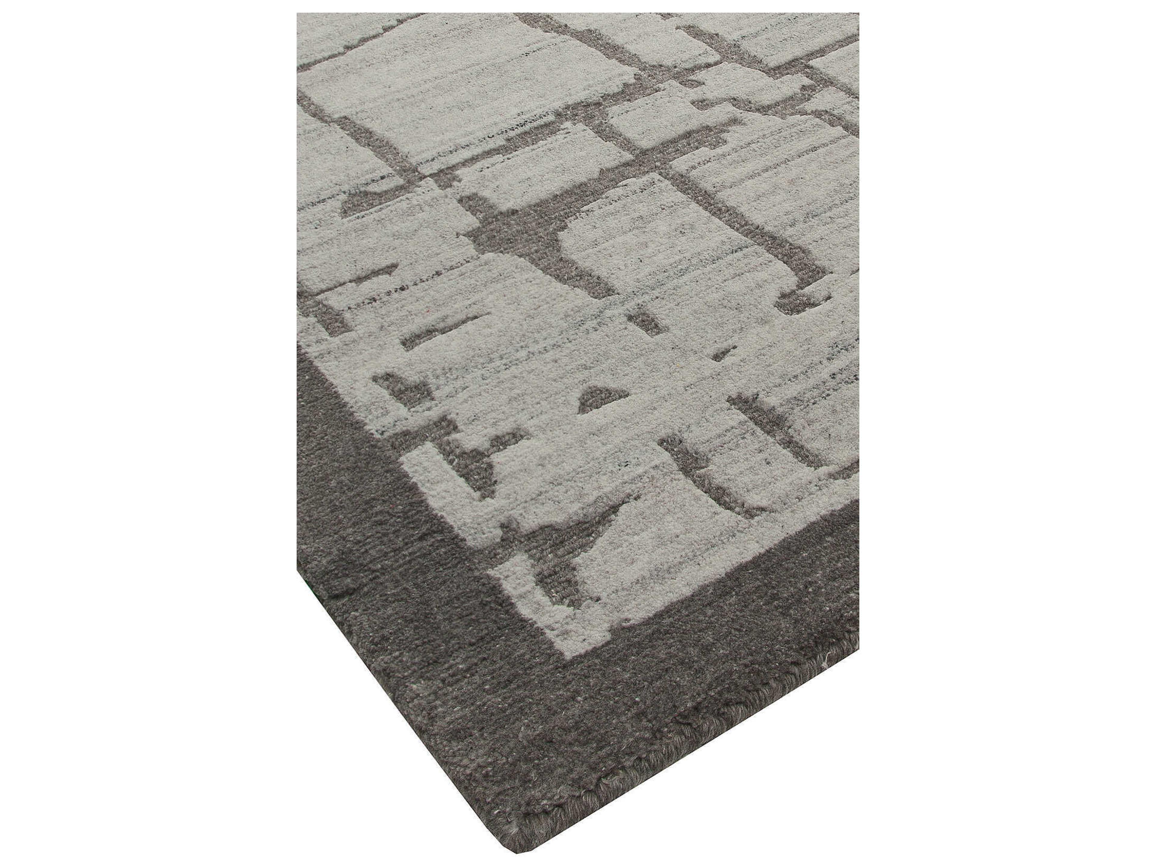 Harounian Rugs La Jolla Bordered Sand - Dark Grey Area Rug