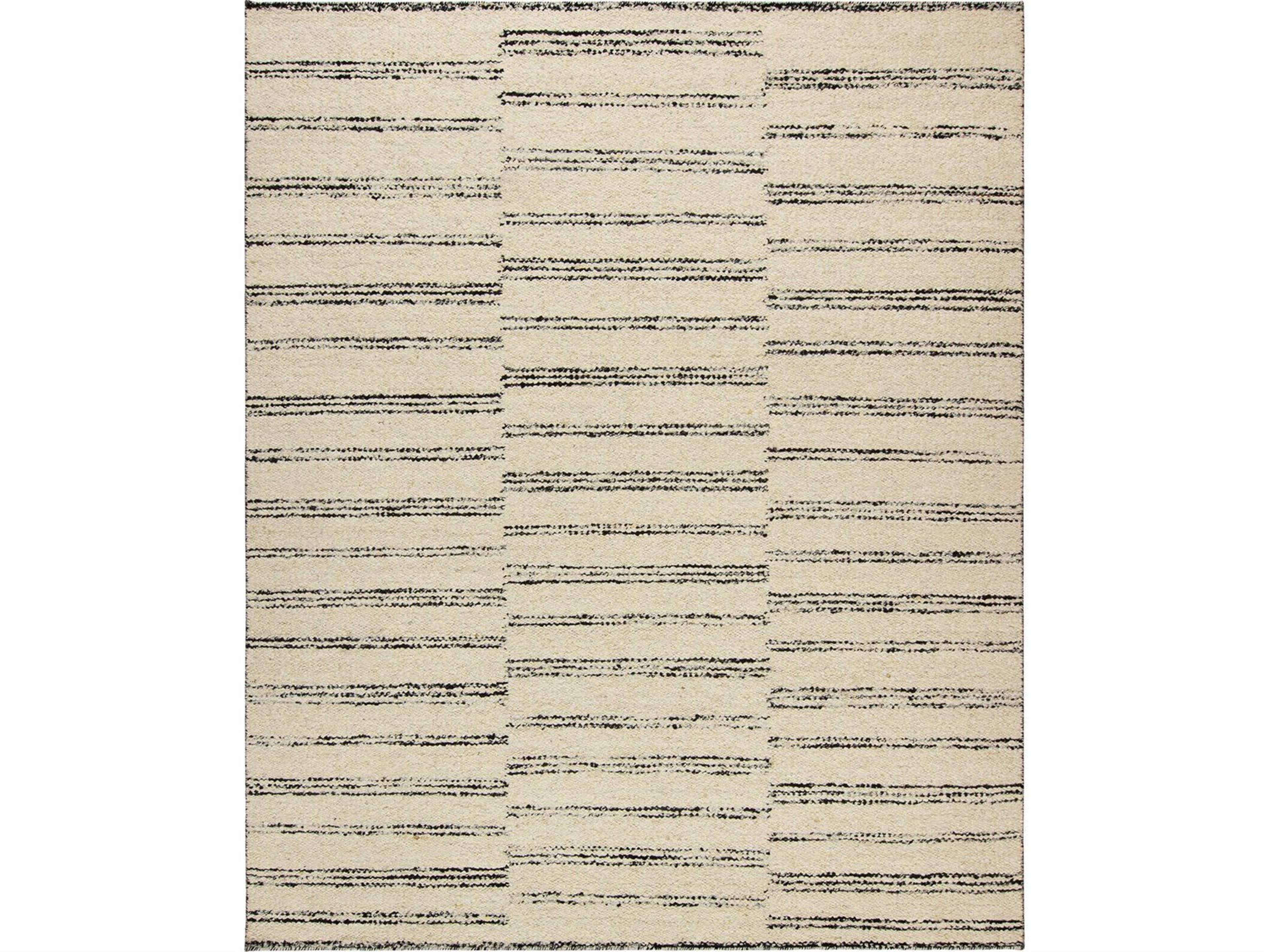 White - Black Area Rug