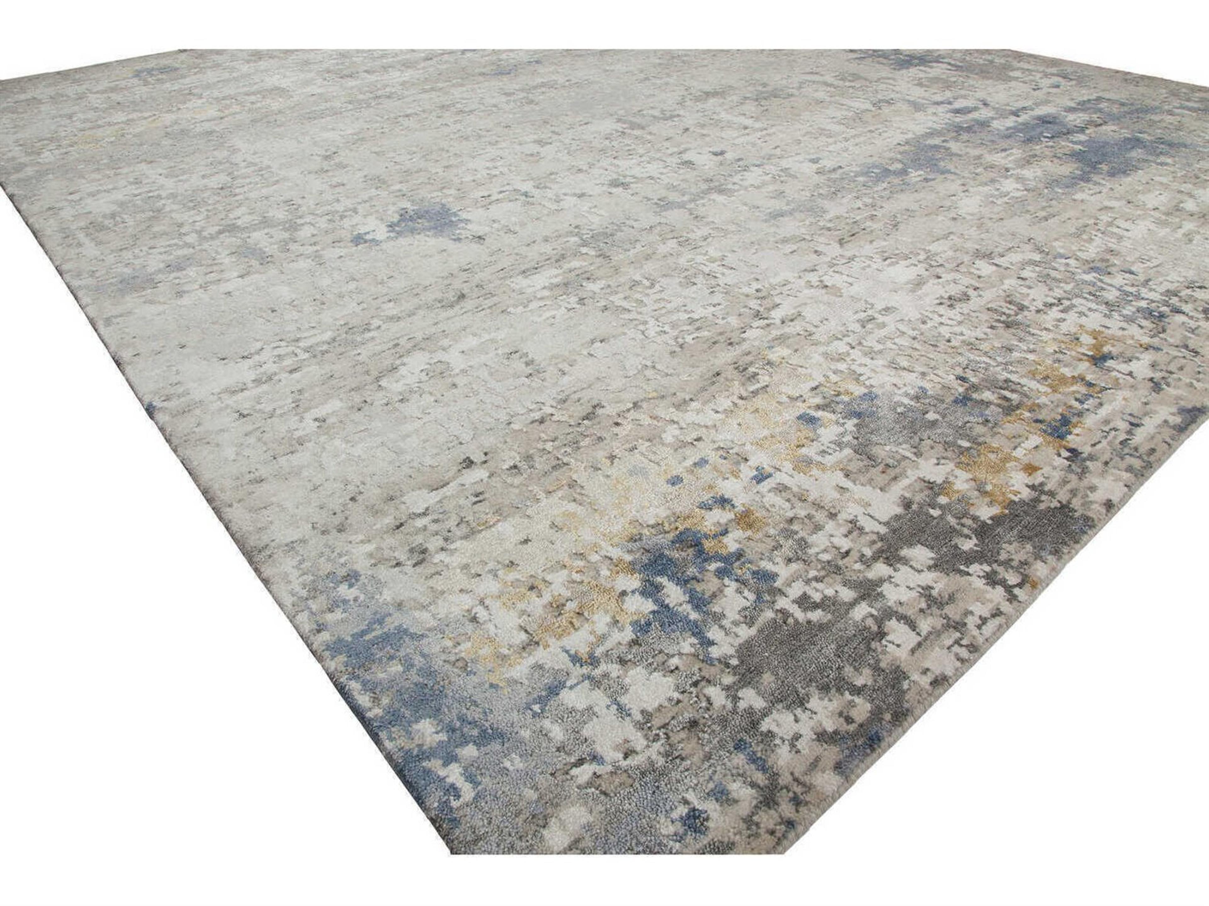 Harounian Rugs Fantasy Grey - Light Blue Area Rug