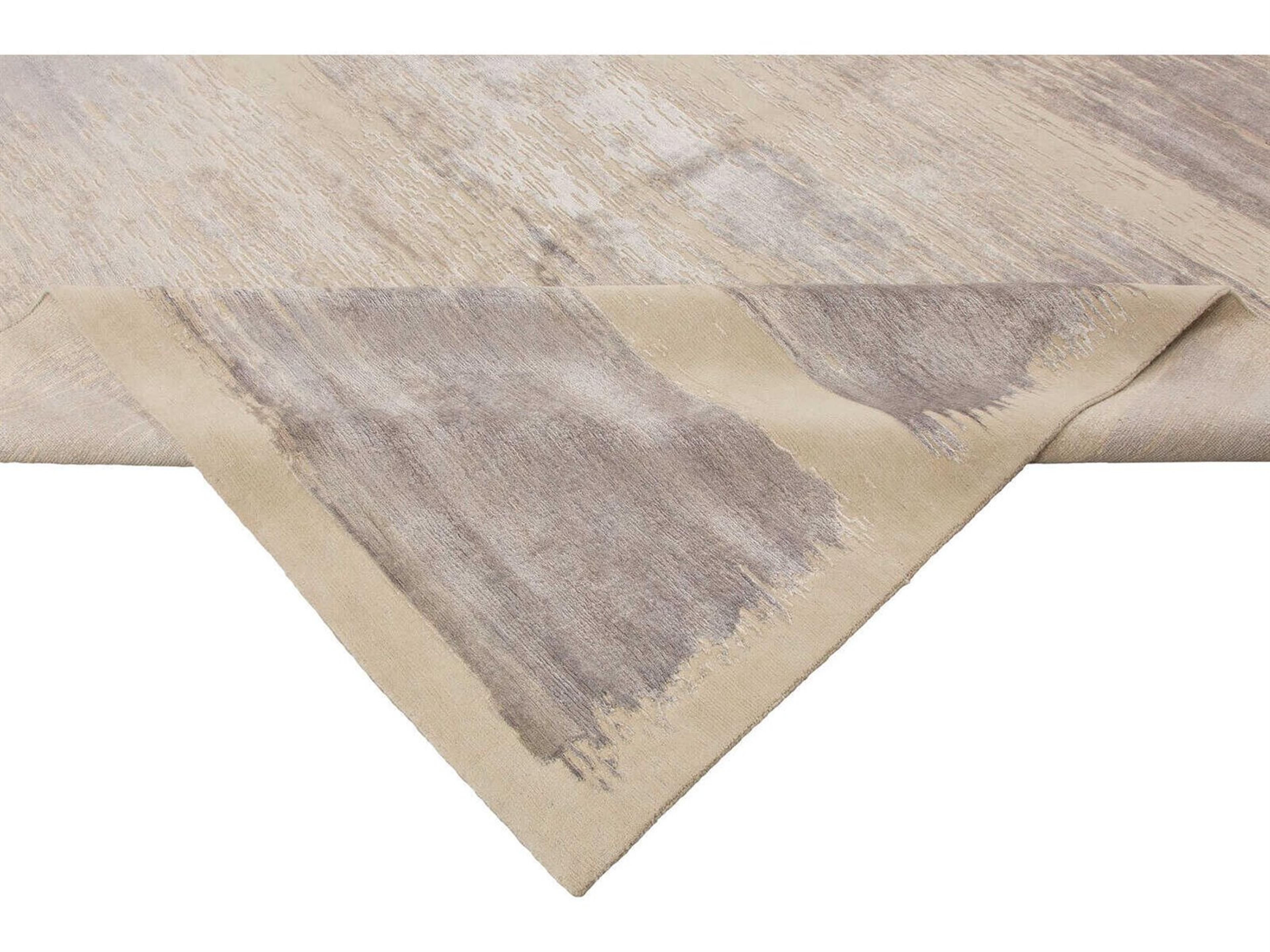 Harounian Rugs  Silver Satin Area Rug