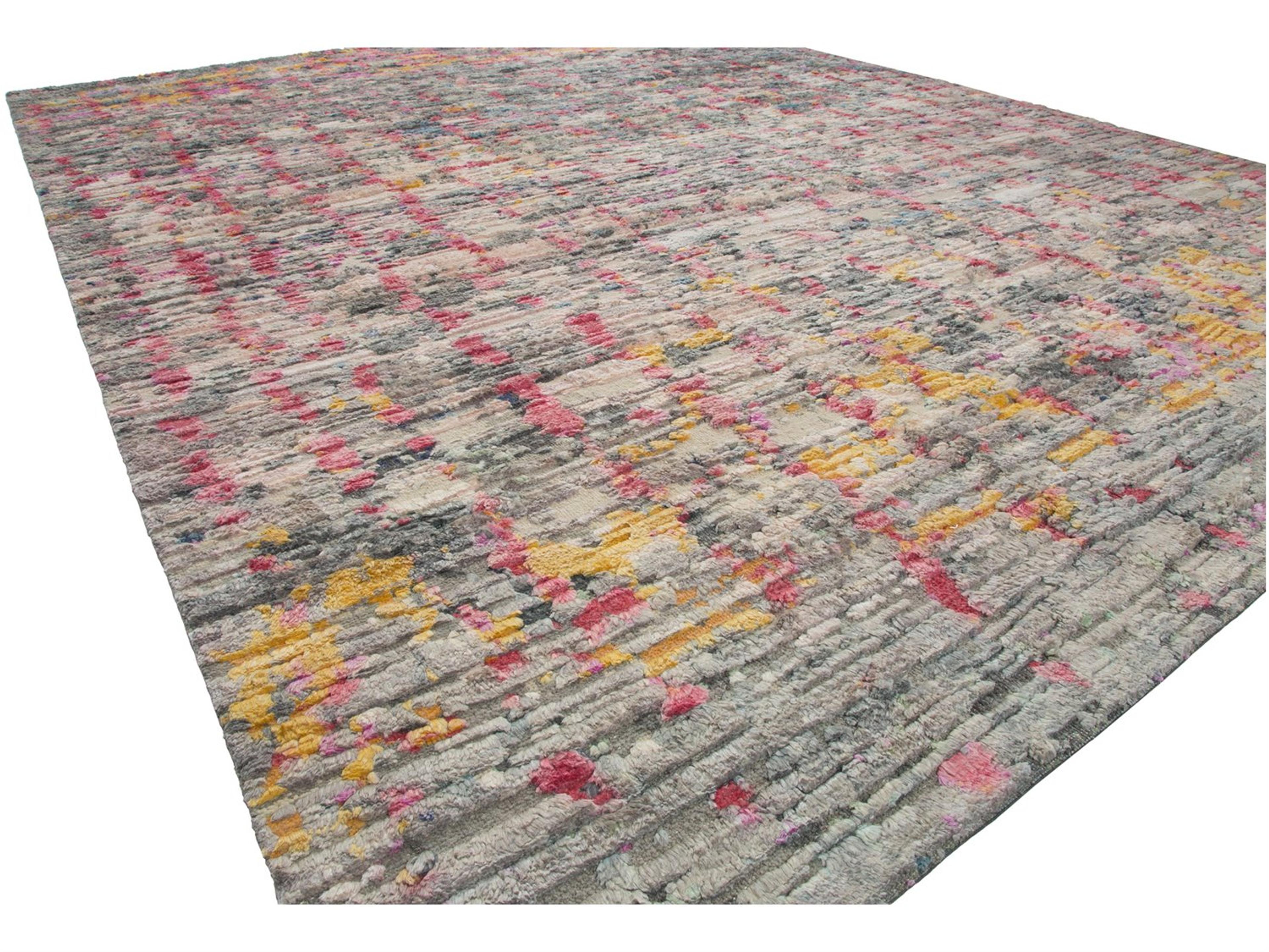 Harounian Rugs Intrigue Slate - Coral Area Rug