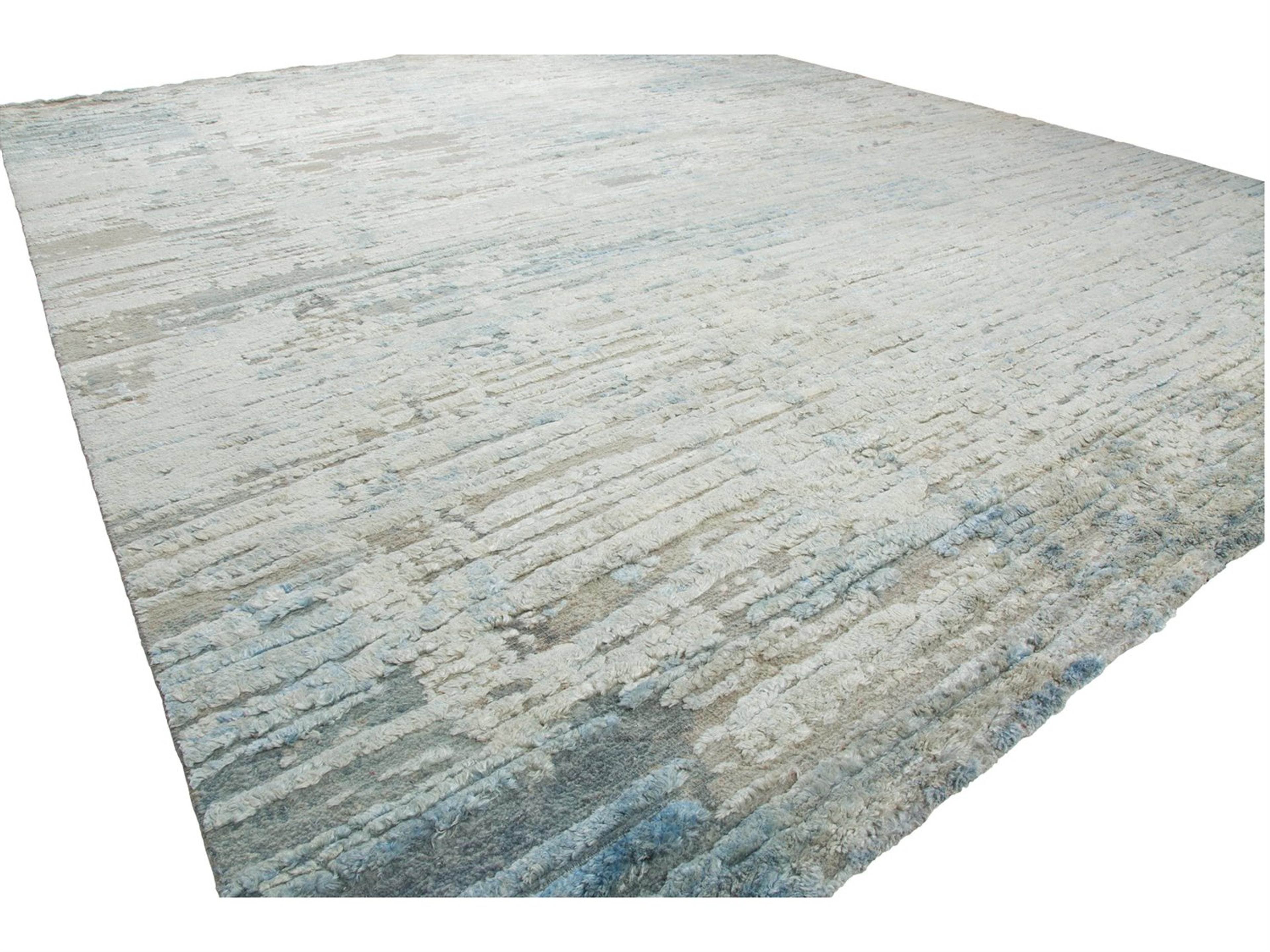 Harounian Rugs Intrigue  Pearl - Blue Area Rug
