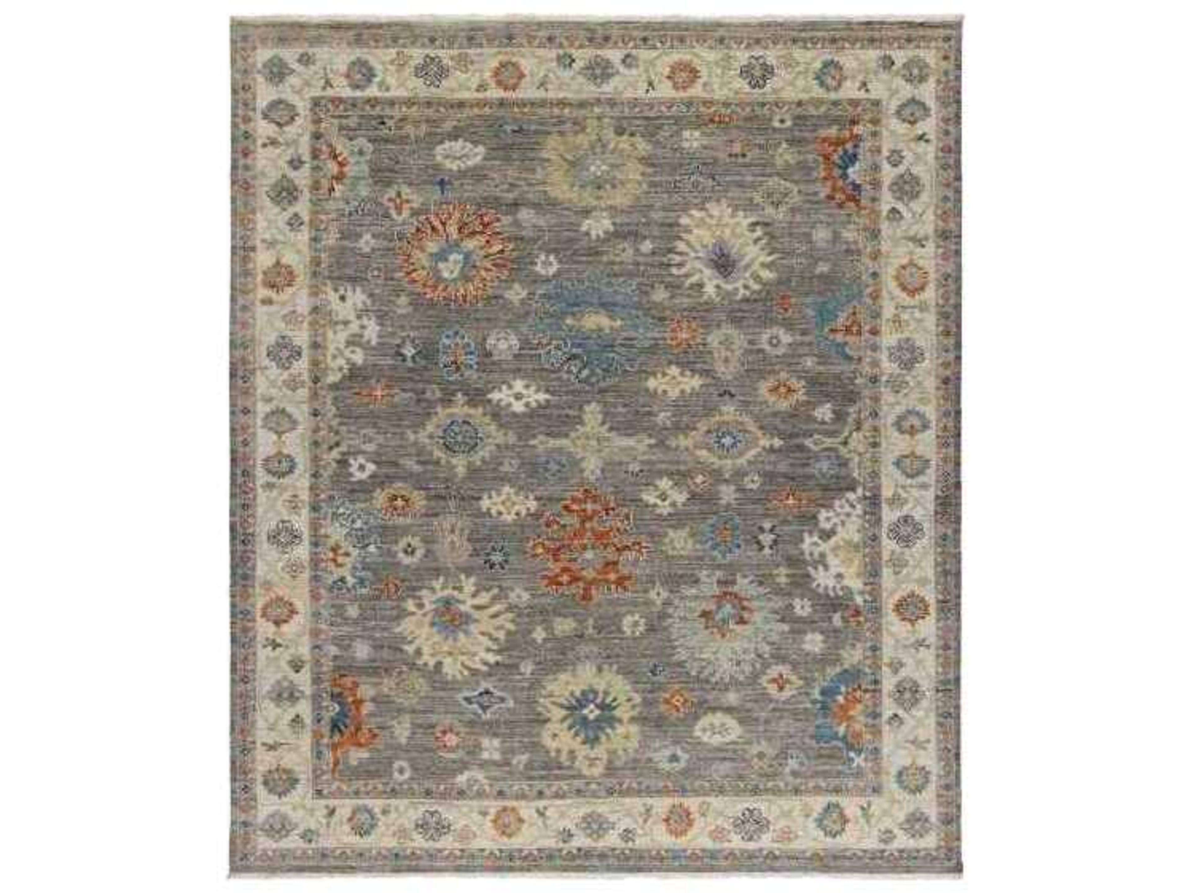 Majestic Oushak Bordered Area Rug