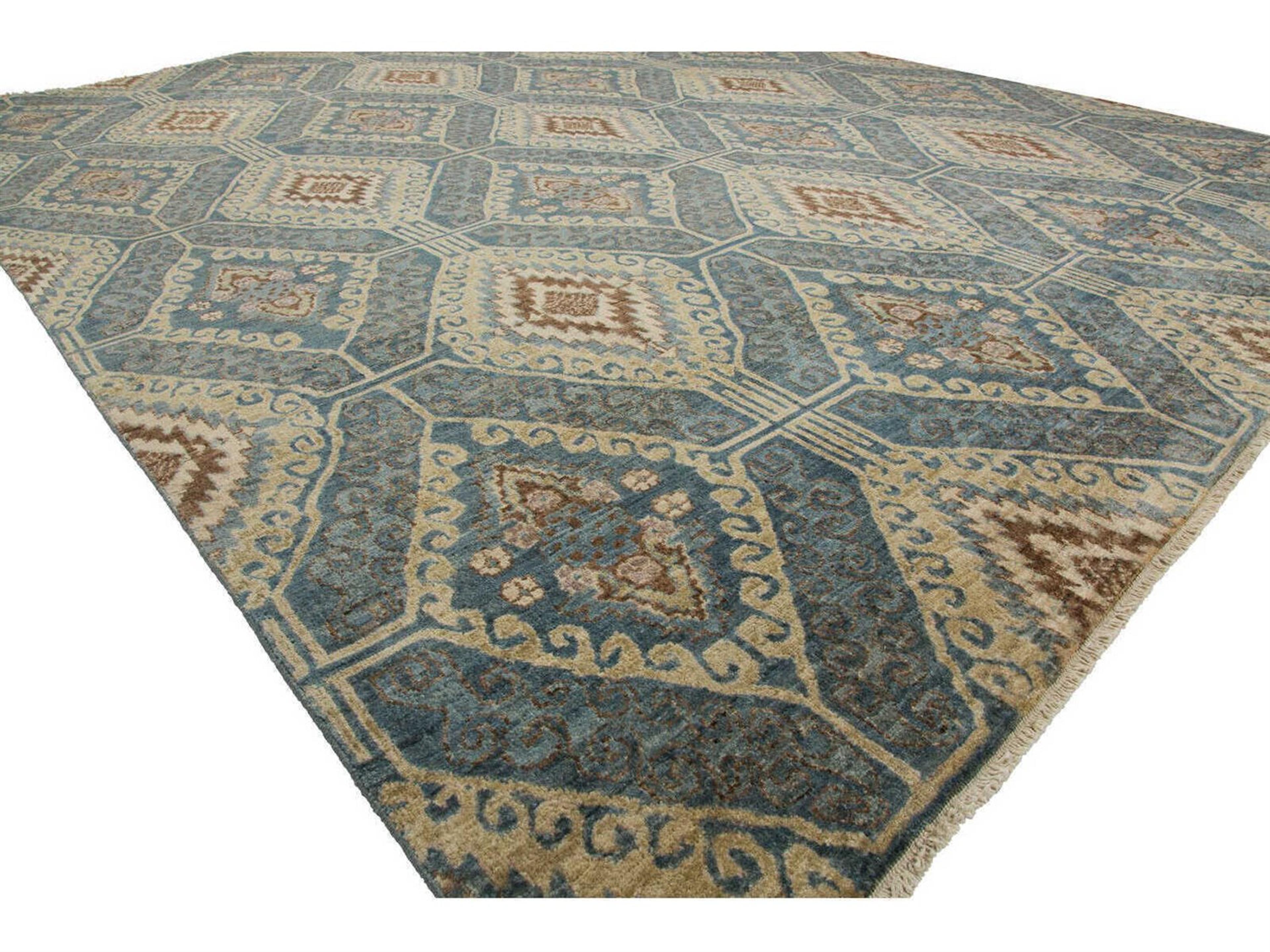 Harounian Rugs Metropolis Blue Area Rug